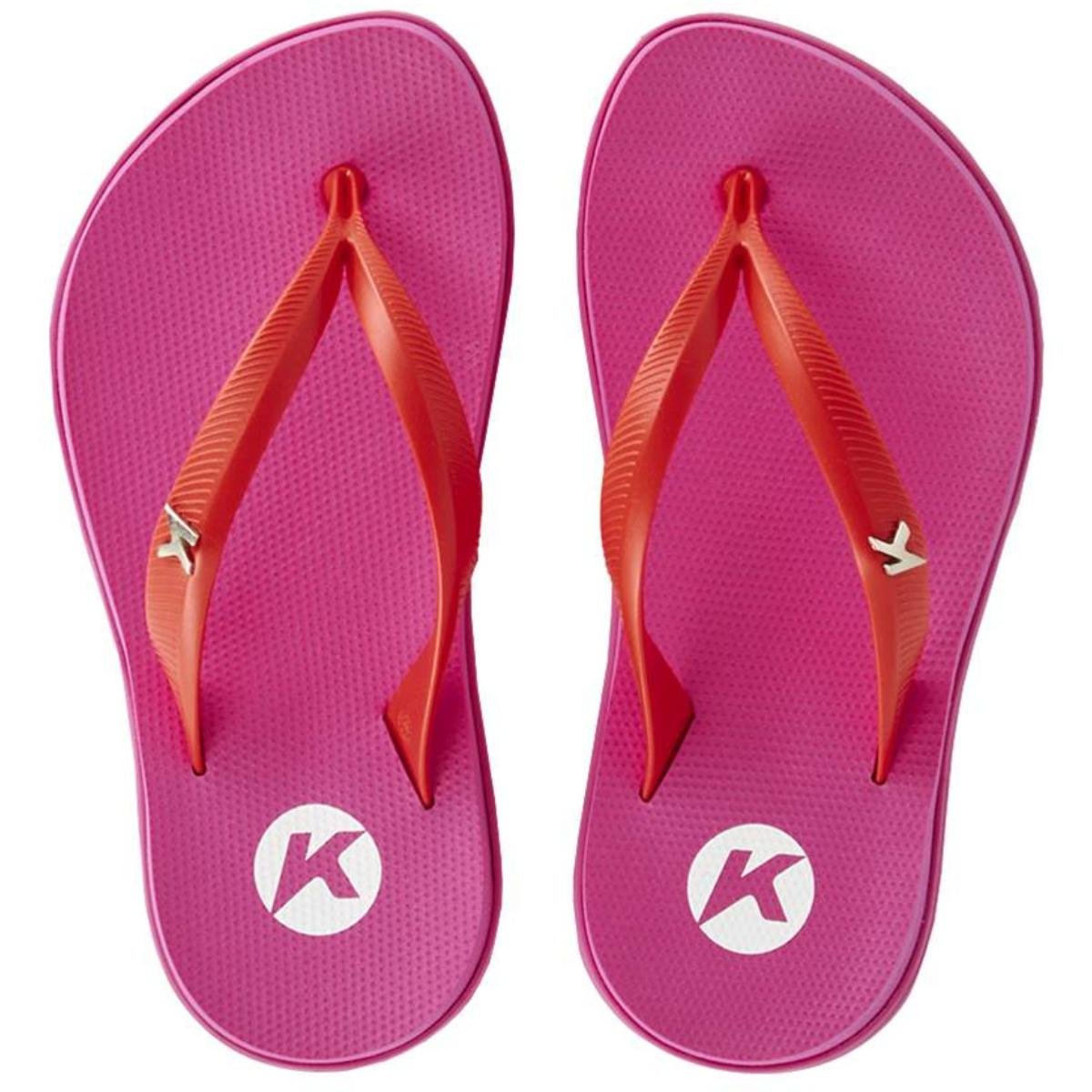 Chinelo Infantil Kenner Ibiza Kids - Rosa e Vermelho Rosa/Vermelho 3