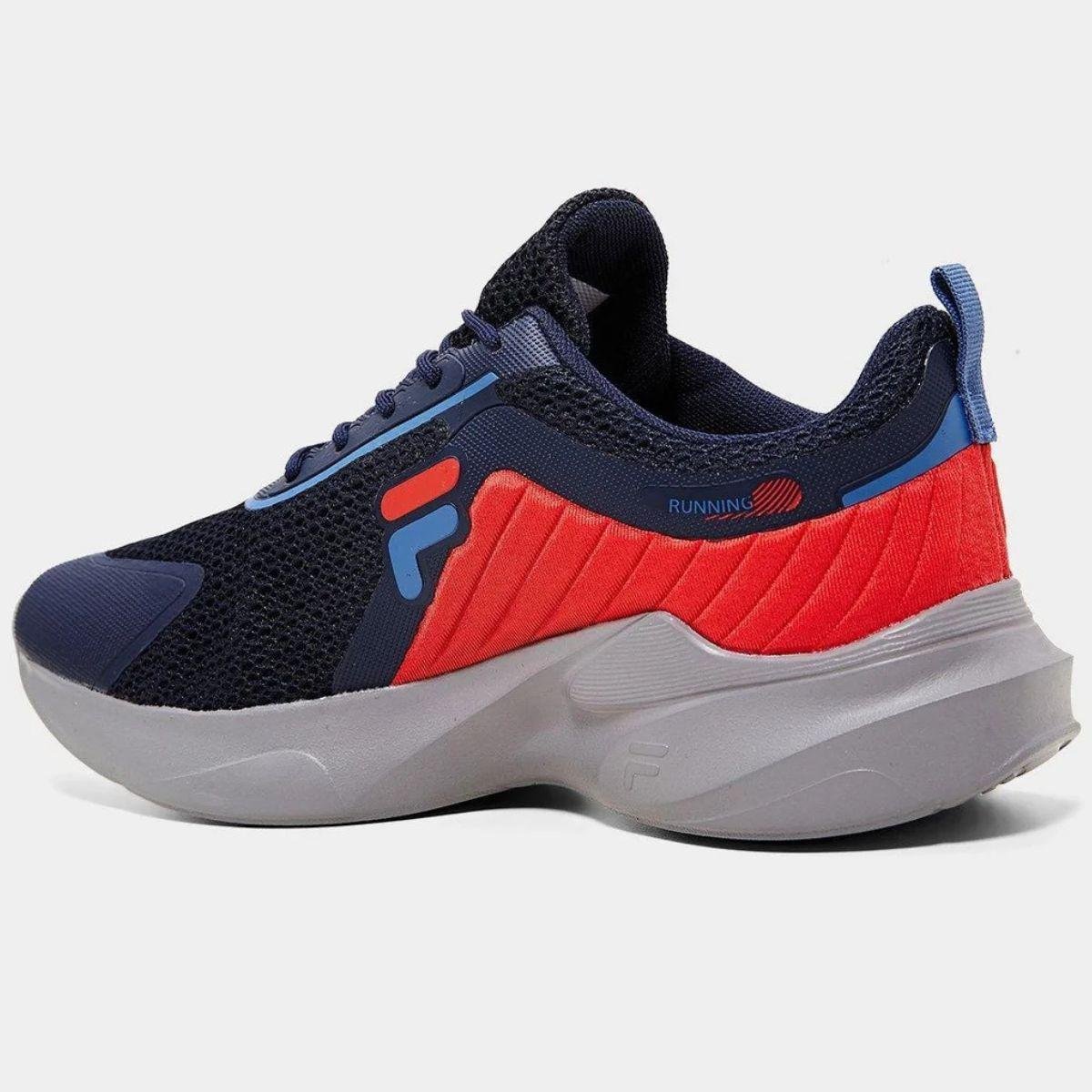 Tênis Infantil Fila Progress - Marinho e Vermelho Azul Marinho/Vermelho 4
