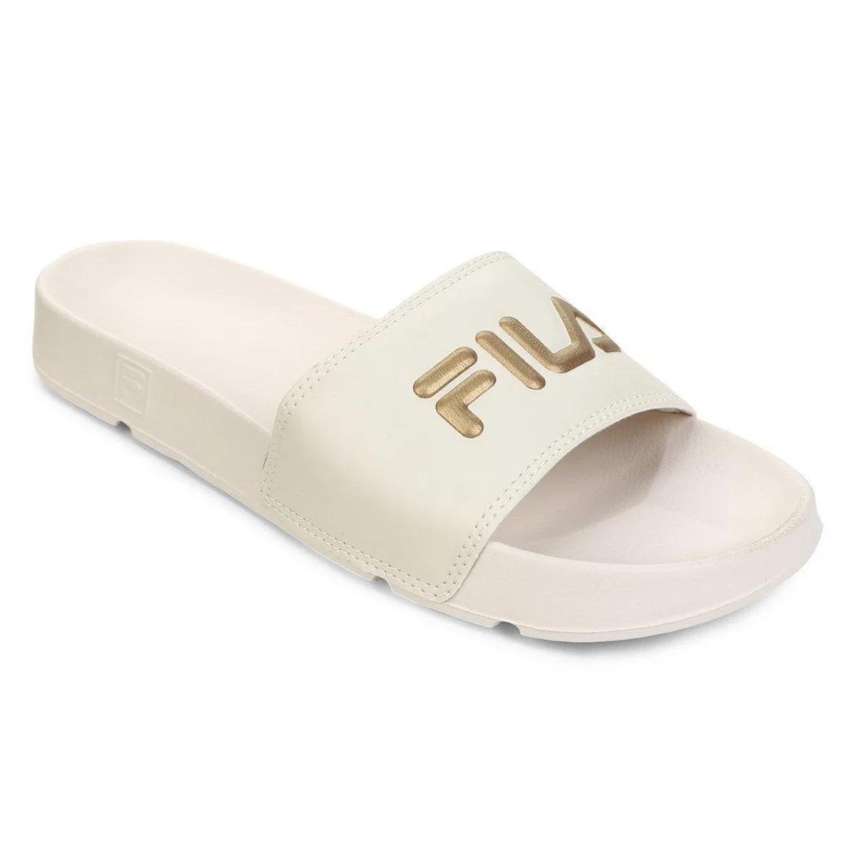 Chinelo Fila Drifter Basic Feminino - Bege e Dourado Bege/Dourado 2