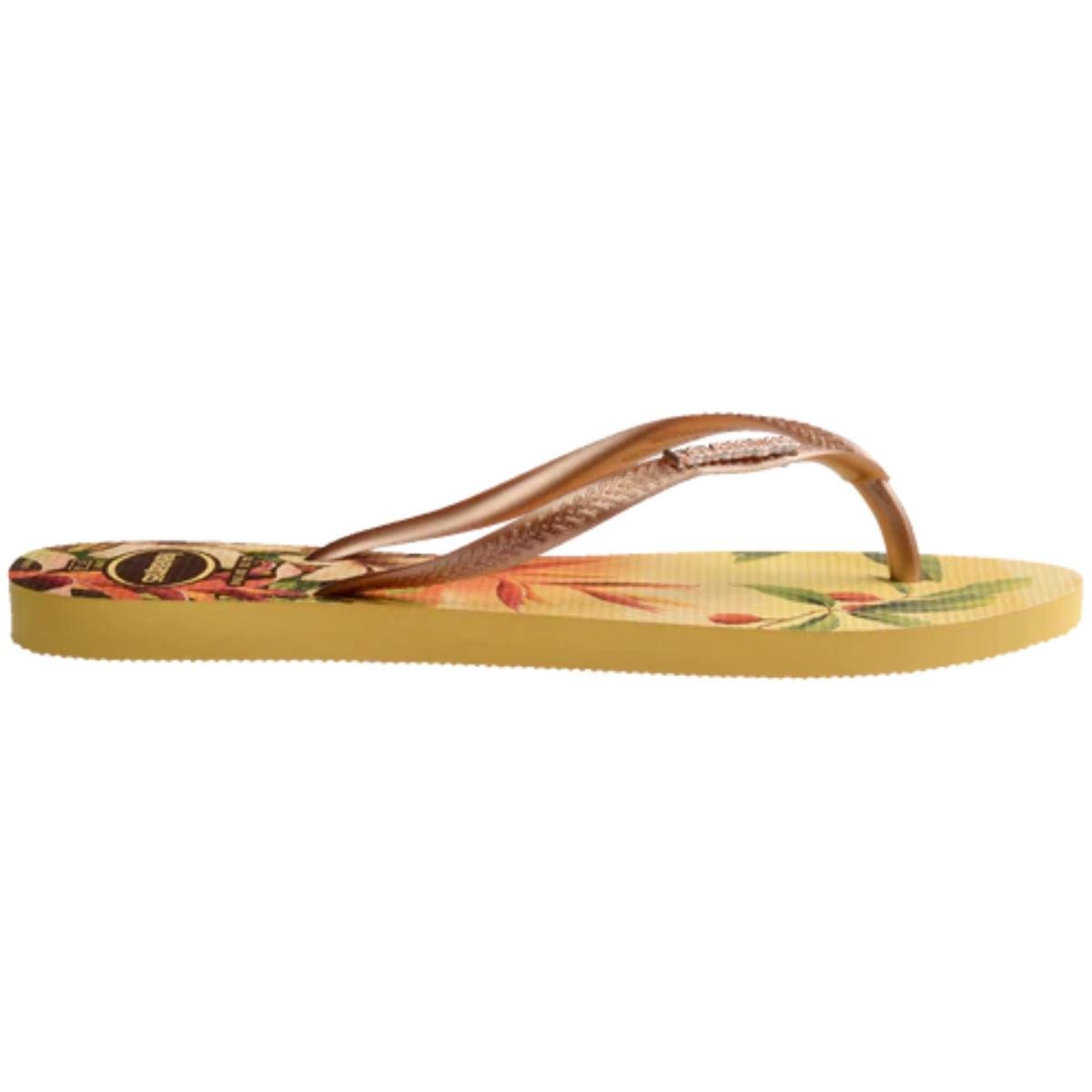 Chinelo Havaianas Slim Tropical Feminino - Amarelo Amarelo 3
