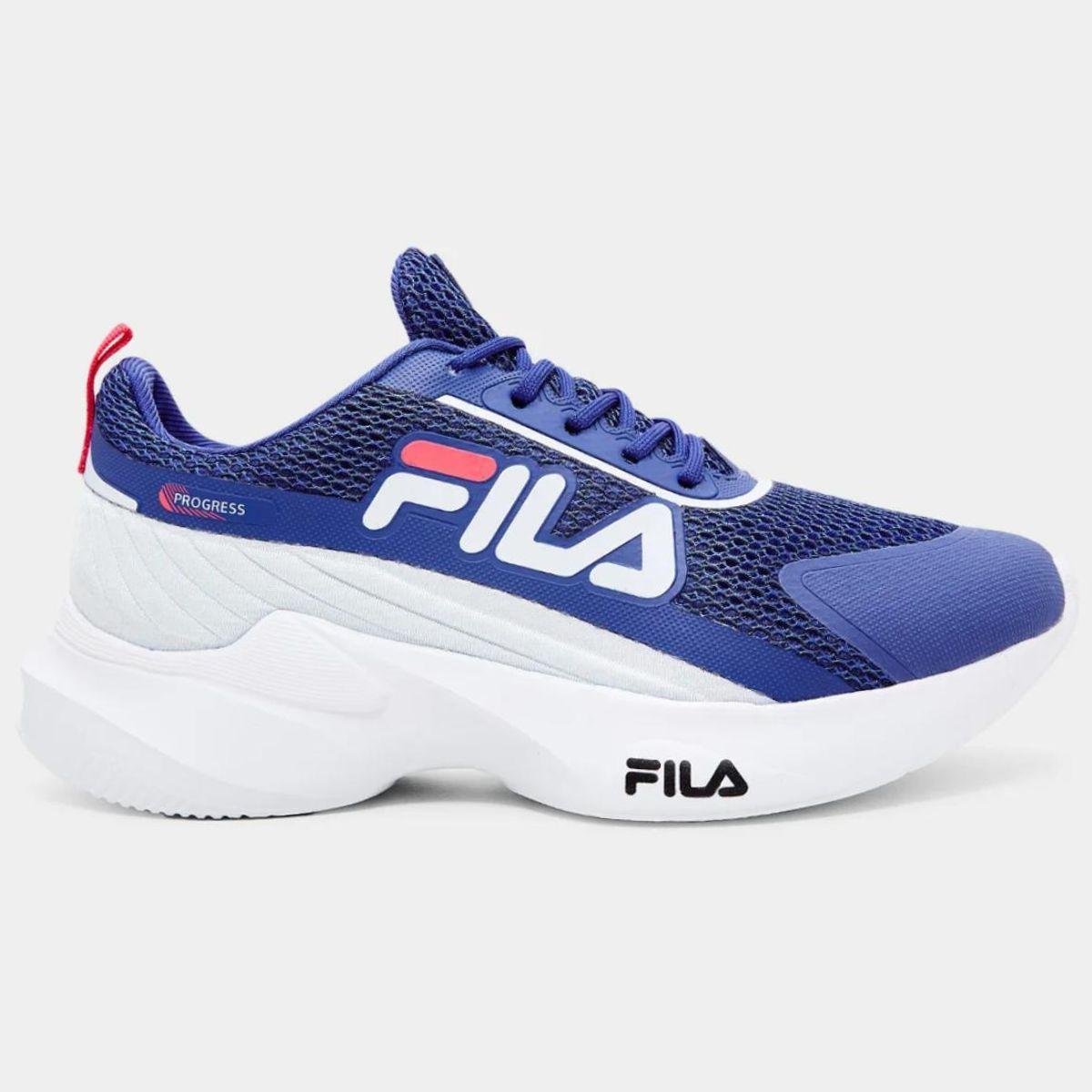 Tênis Infantil Fila Progress - Azul Royal e Cinza Azul Royal 2