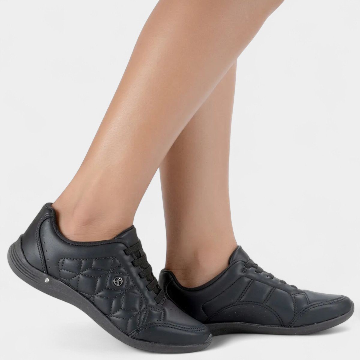 Tênis Kolosh Calce Fácil Relevo Feminino - Preto Preto 6