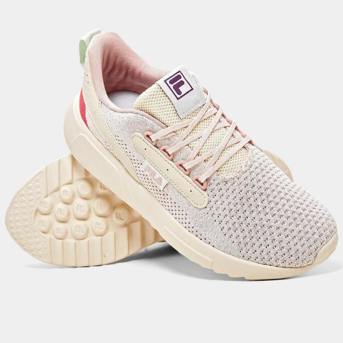 Tênis Fila Freestyle II Feminino - Bege e Rosa