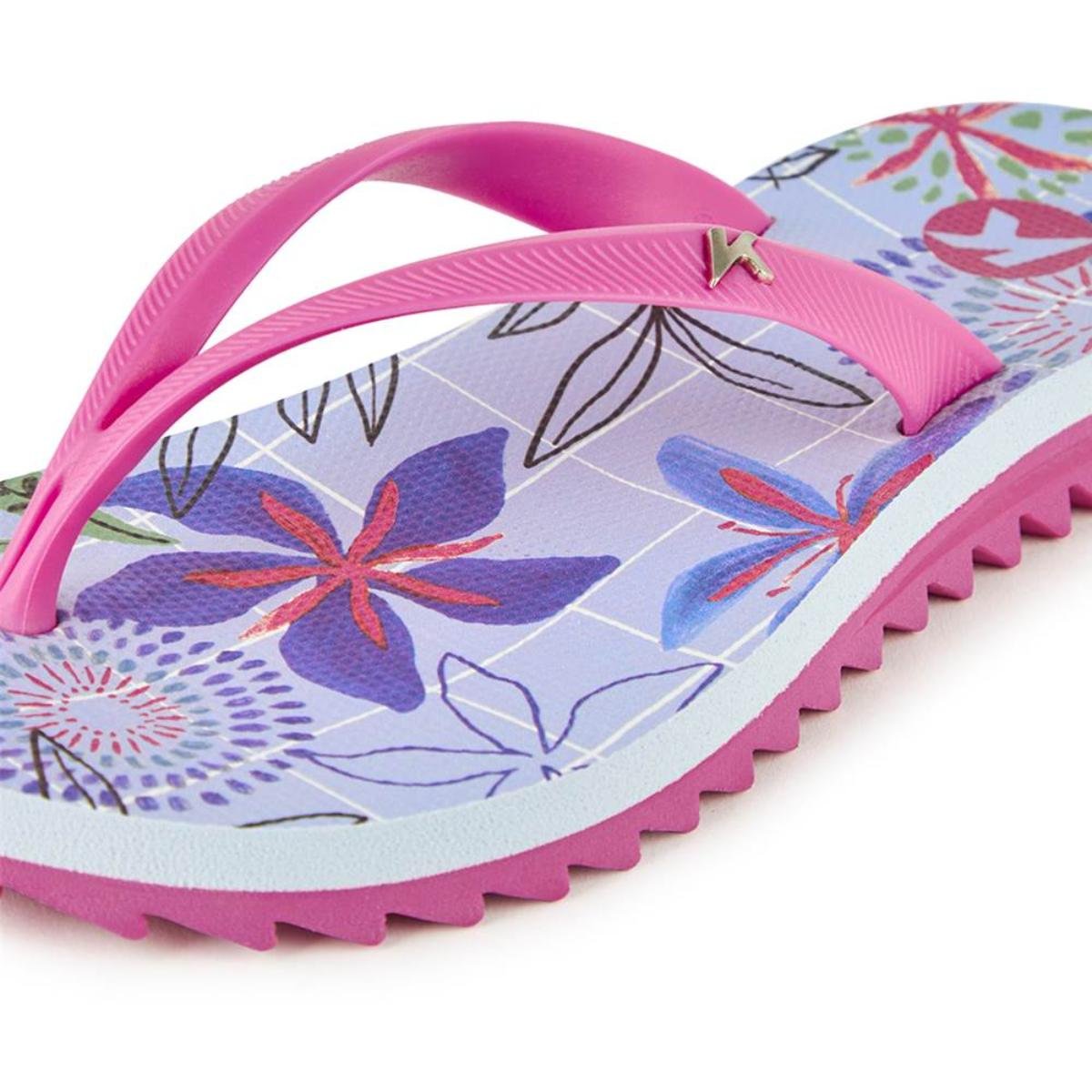 Chinelo Kenner Ibiza Jardim Feminino - Roxo e Rosa Roxo/Rosa 4