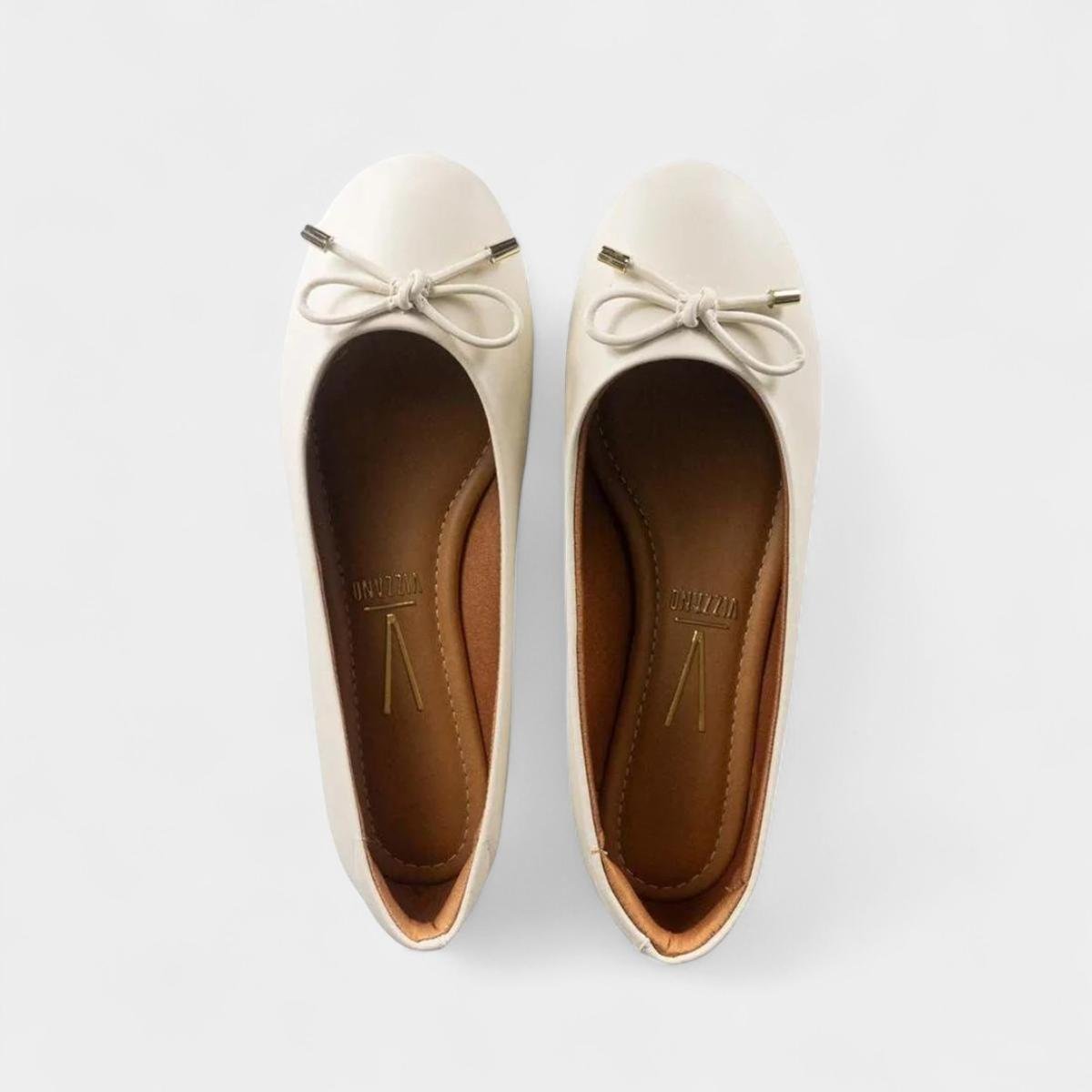 Sapatilha Vizzano Bico Redondo Laço Feminina - Off White Off White 3
