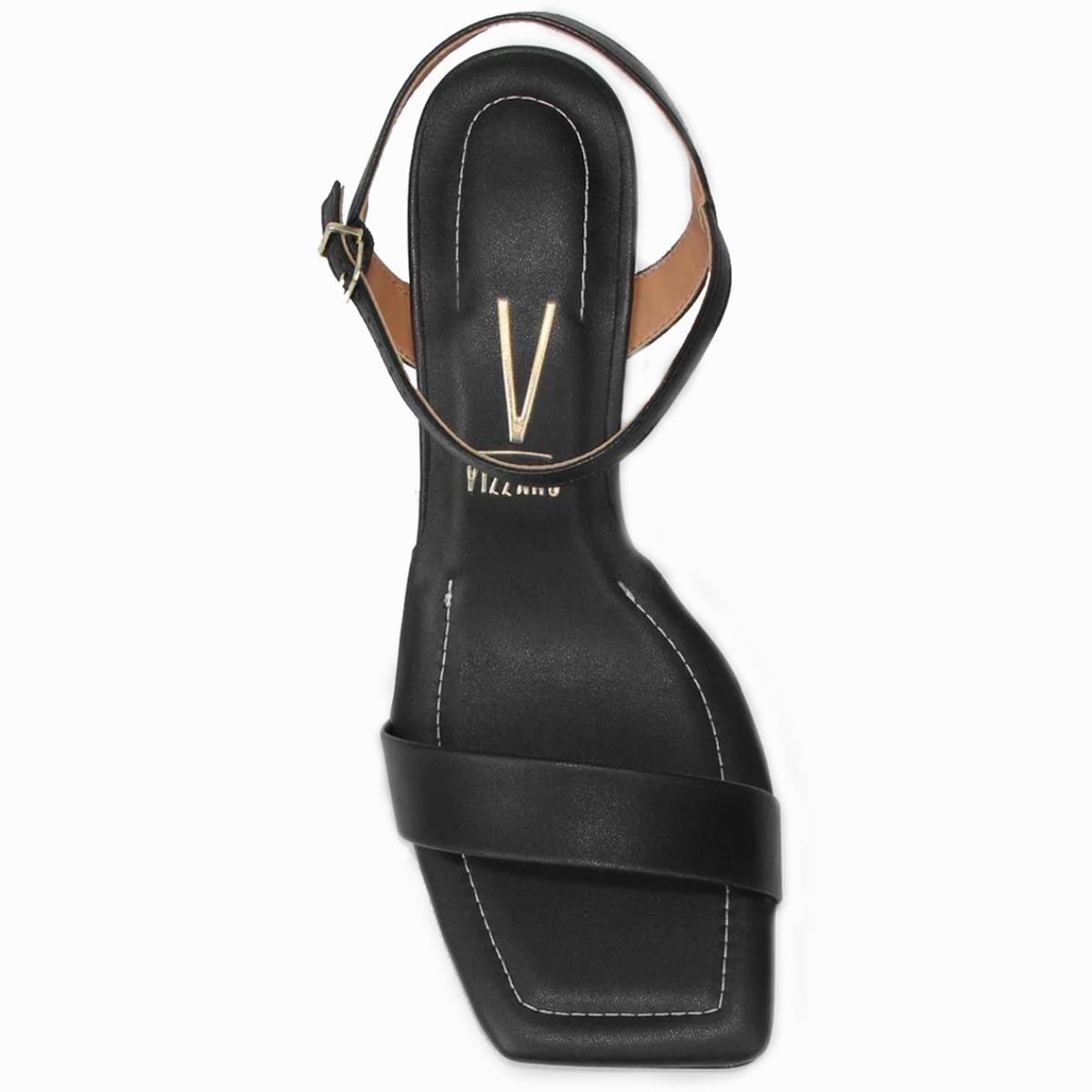Sandália Vizzano Salto Bloco Médio Feminina - Preto Preto 3