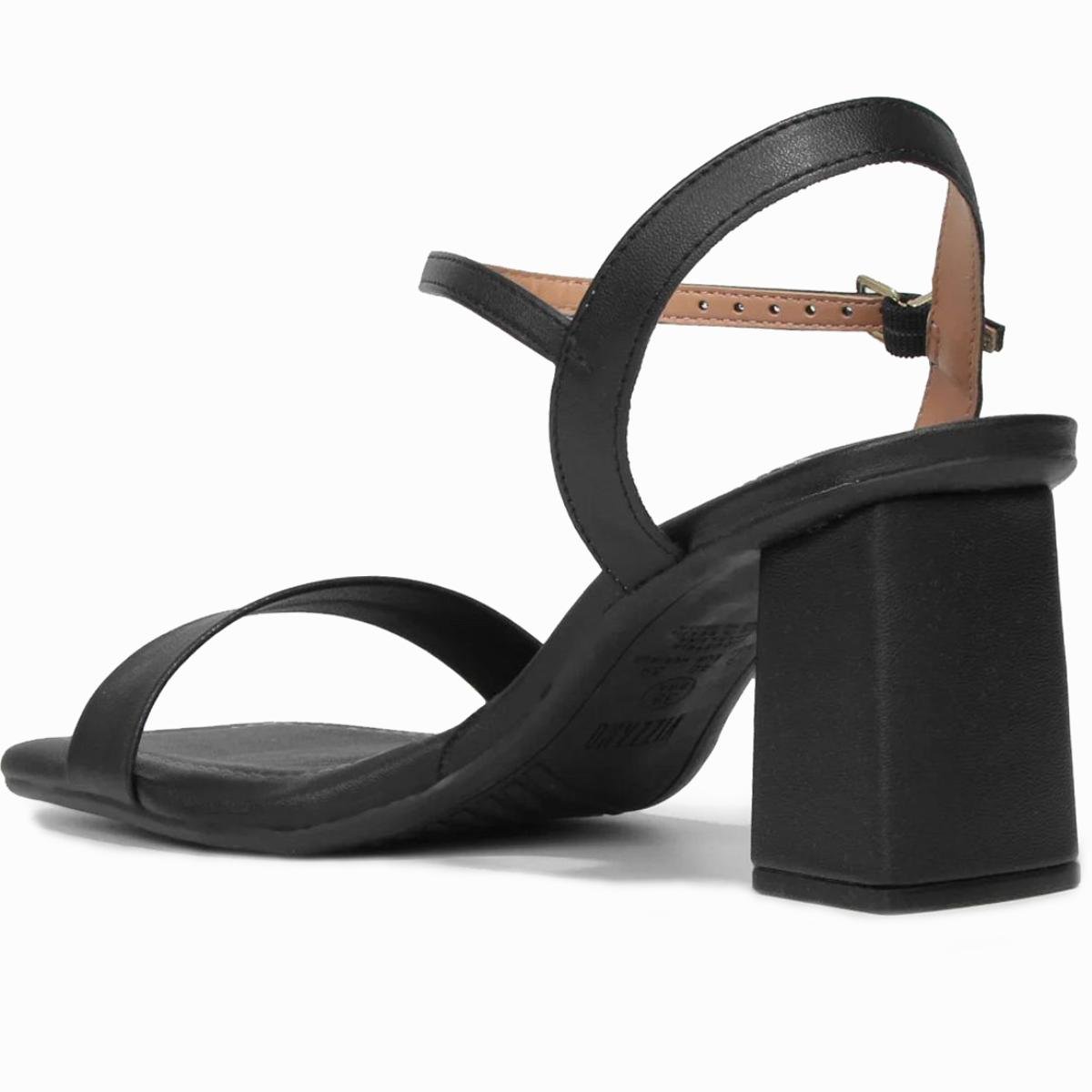 Sandália Vizzano Salto Bloco Médio Feminina - Preto Preto 4