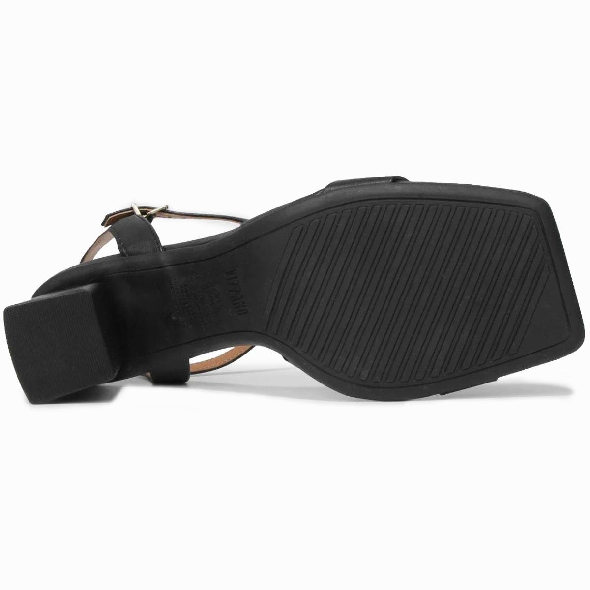 Sandália Vizzano Salto Bloco Médio Feminina - Preto Preto 5