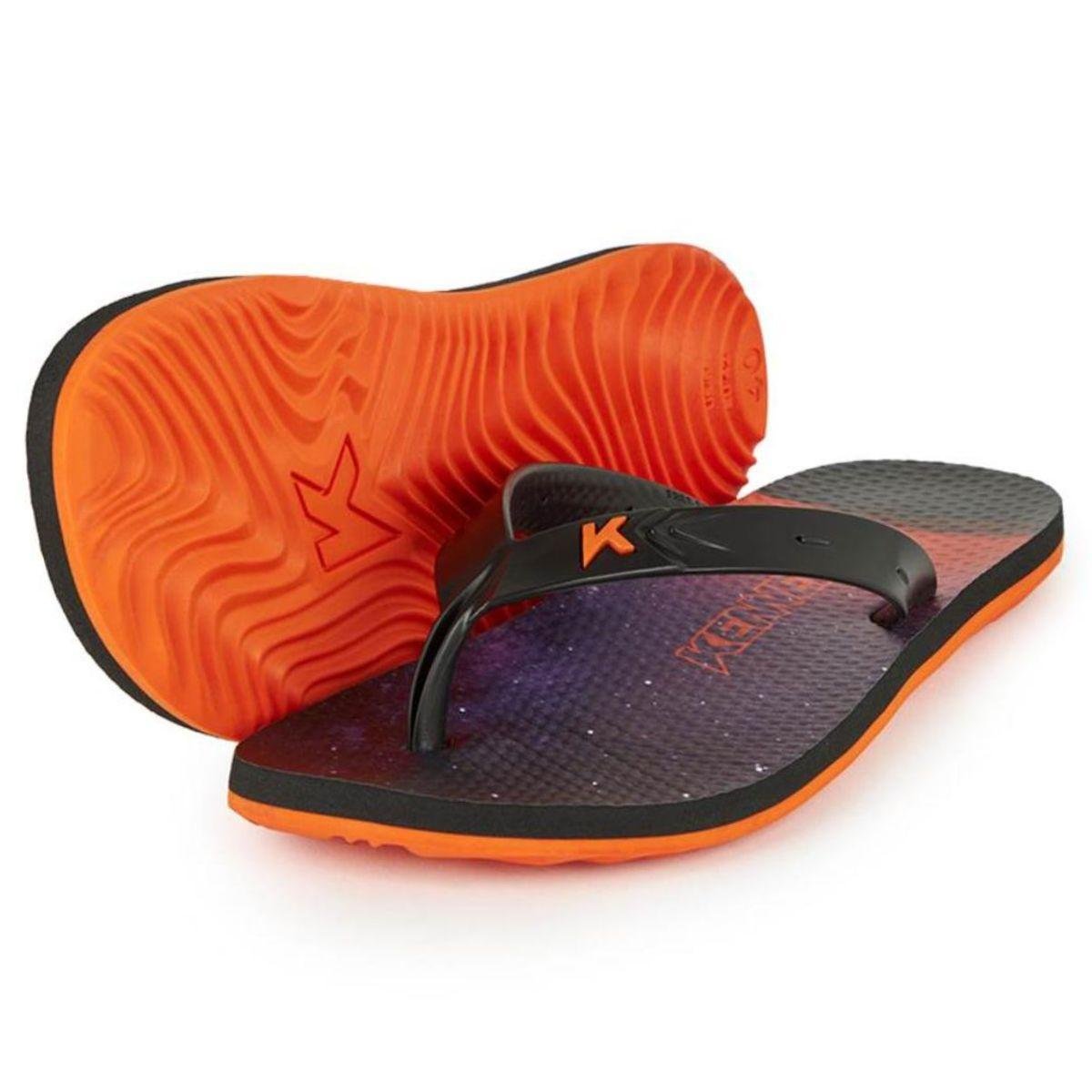 Chinelo Kenner Summer Galaxy Masculino - Preto e Laranja Preto/Laranja 2