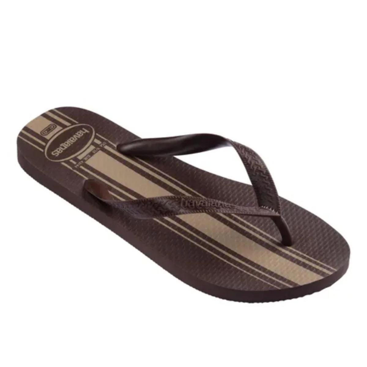 Chinelo Havaianas Color Essential Masculino - Marrom e Bege Marrom/Bege 2