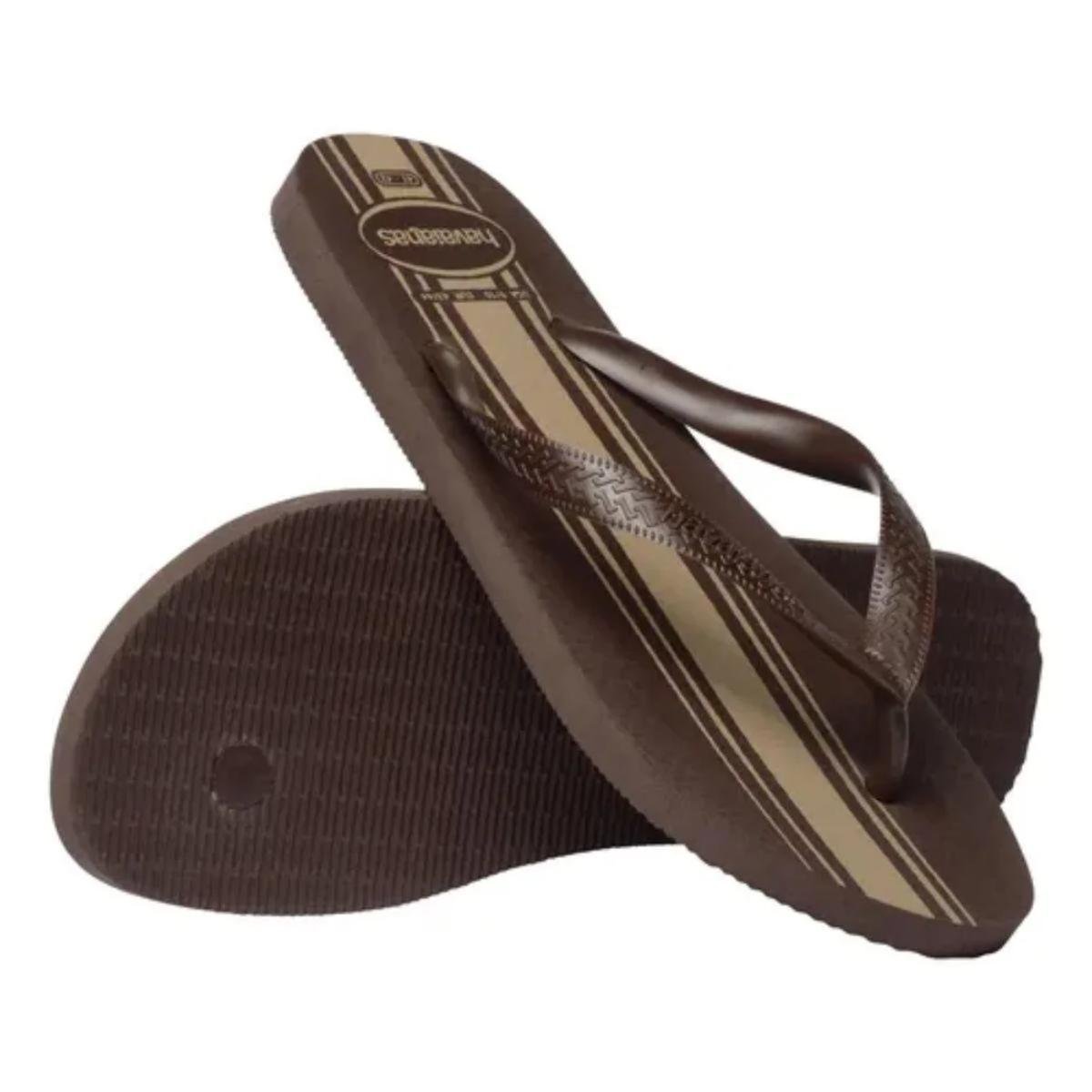 Chinelo Havaianas Color Essential Masculino - Marrom e Bege Marrom/Bege 4