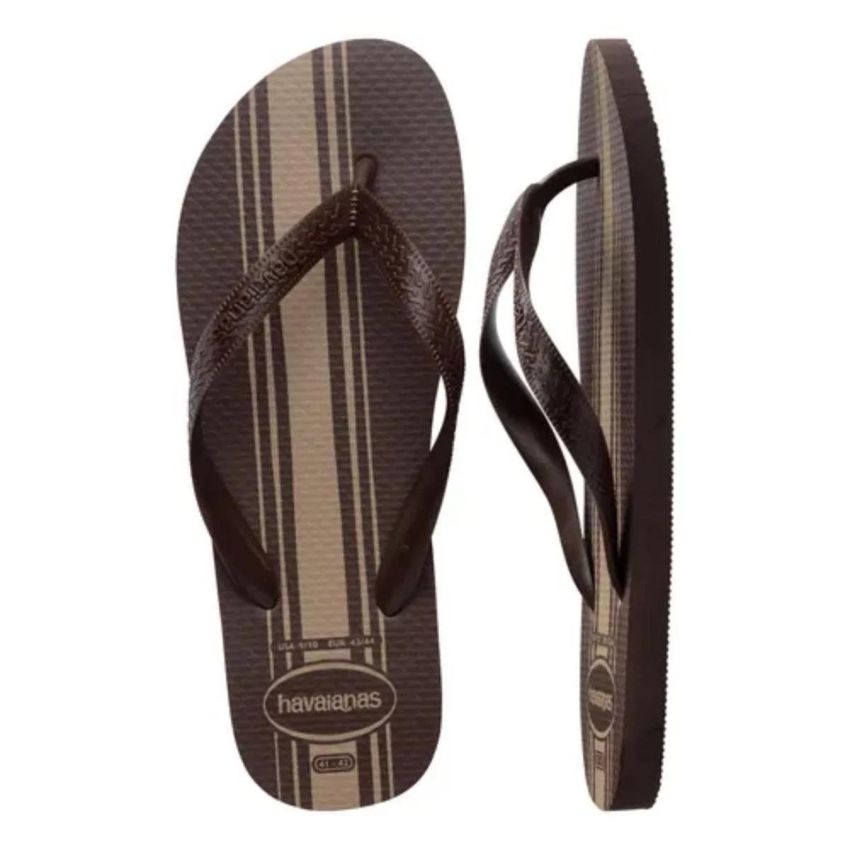 Chinelo Havaianas Color Essential Masculino - Marrom e Bege Marrom/Bege 5