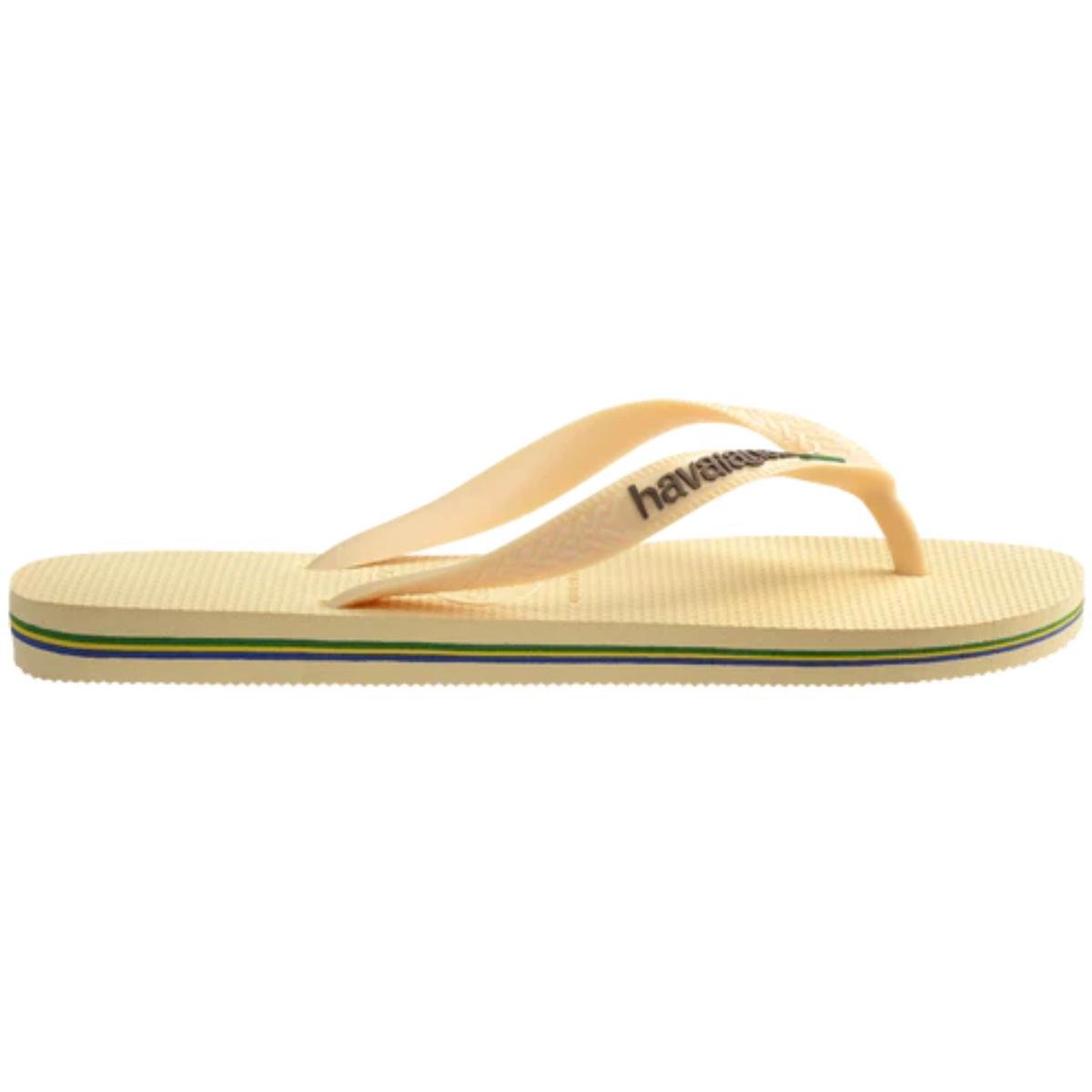 Chinelo Havaianas Brasil Logo Encardida - Bege Bege 3