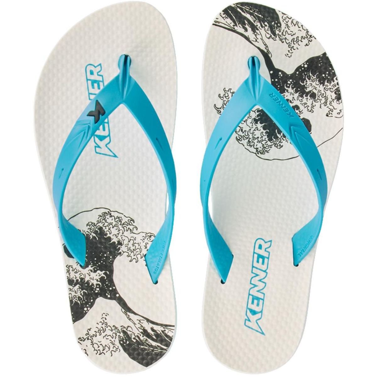 Chinelo Kenner Summer Tsunami Masculino - Branco e Azul