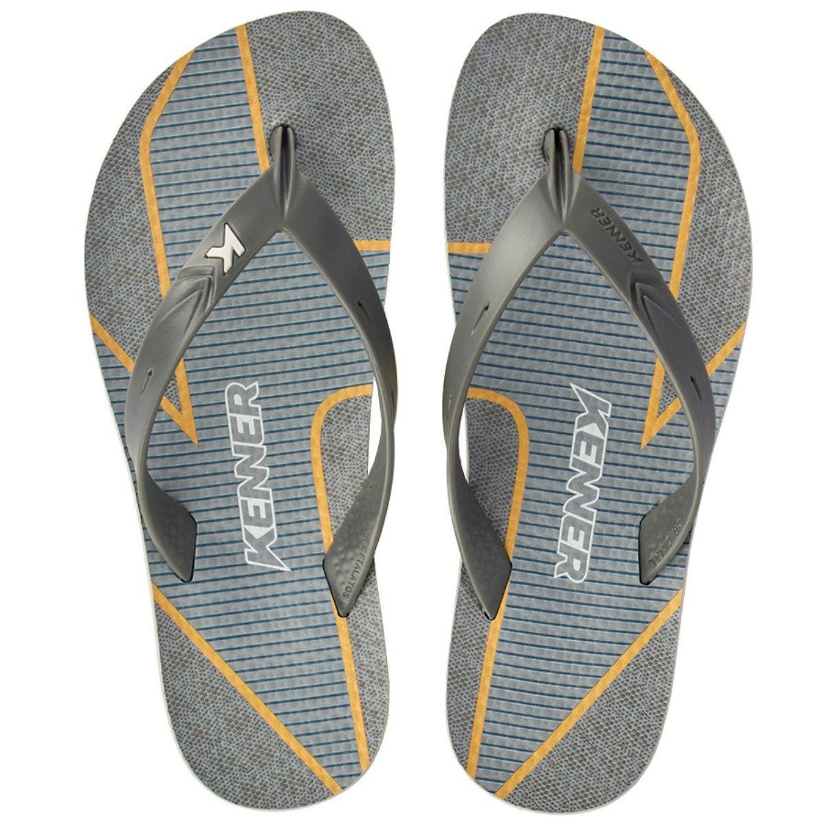 Chinelo Kenner Summer Classic Masculino - Preto e Amarelo Preto/Cinza 2