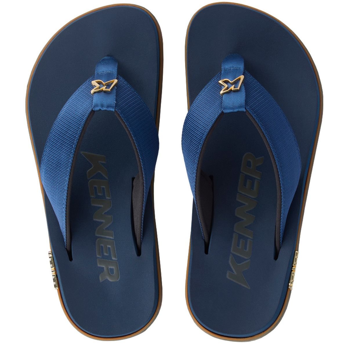 Sandália Kenner Kivah Masculina - Azul e Marrom Azul/Marrom 2