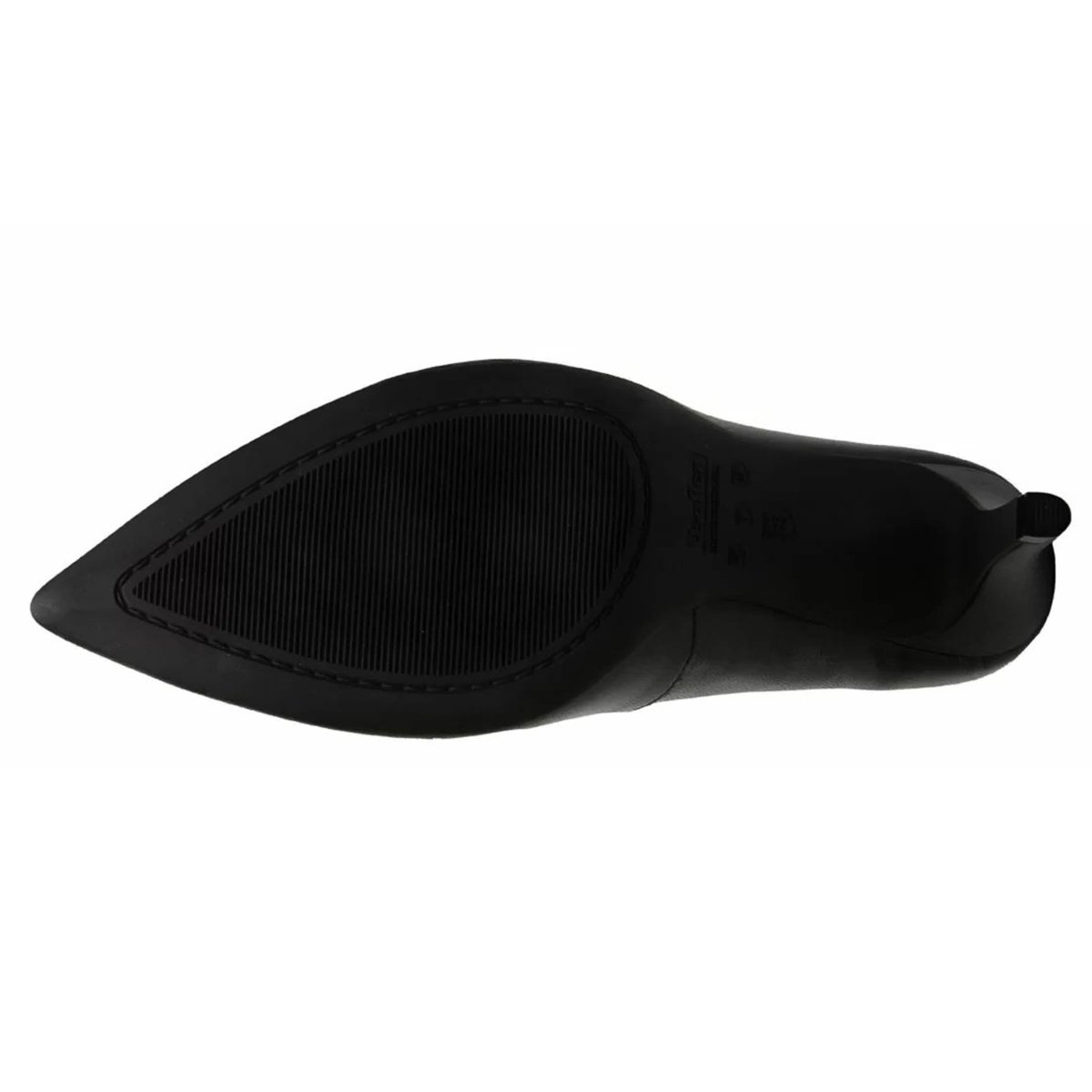 Scarpin Couro Usaflex Salto Fino Liso - Preto Preto 5