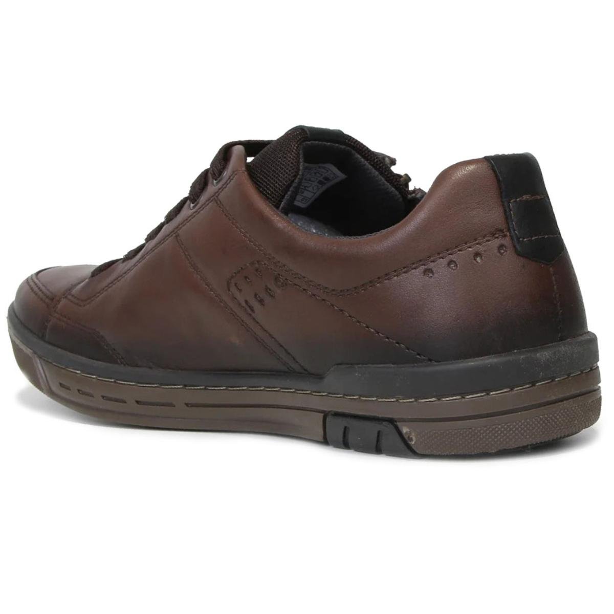 Sapatênis Couro Pegada Masculino - Marrom Marrom 4