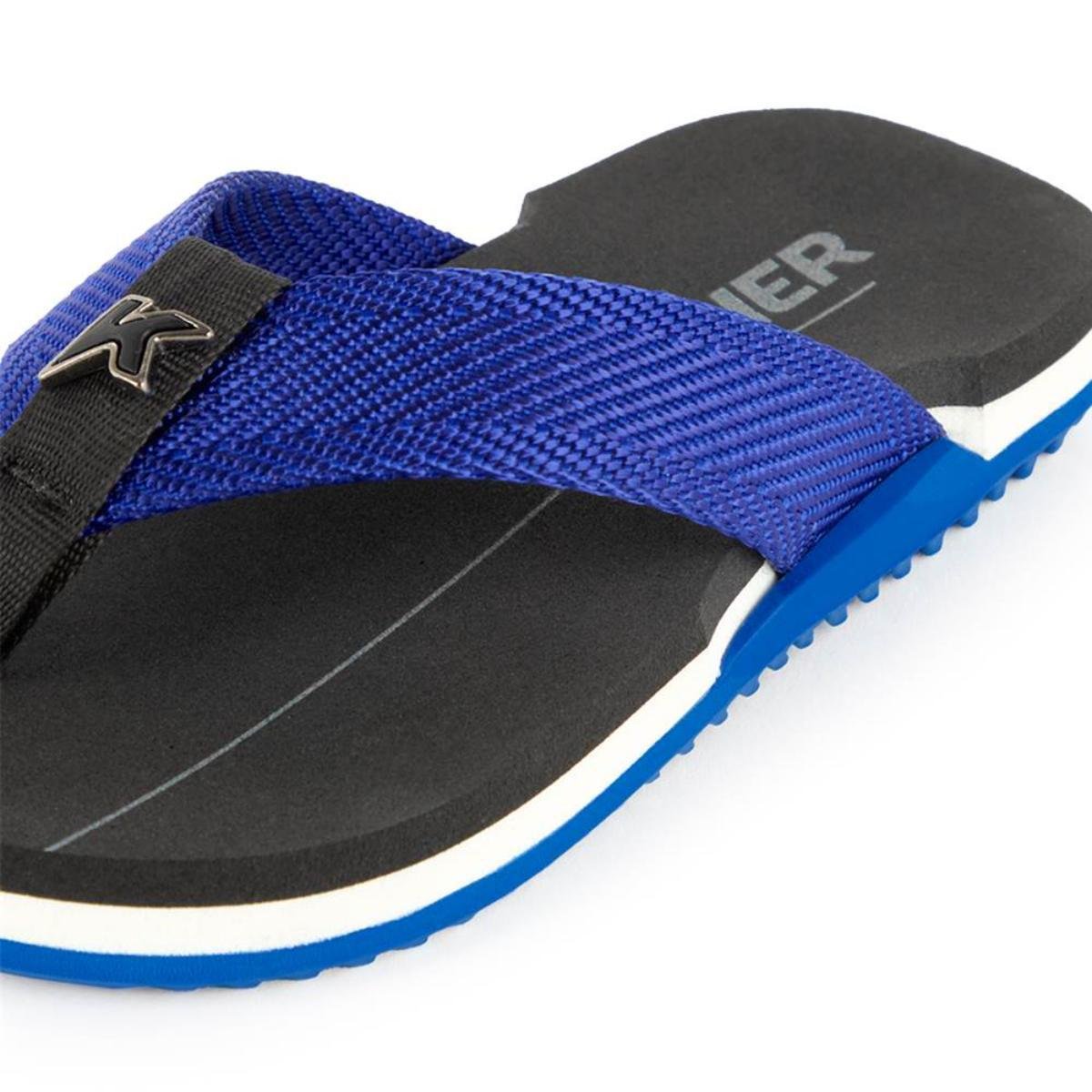 Chinelo Infantil Kenner NK6 Pro - Preto e Azul Preto/Azul 4