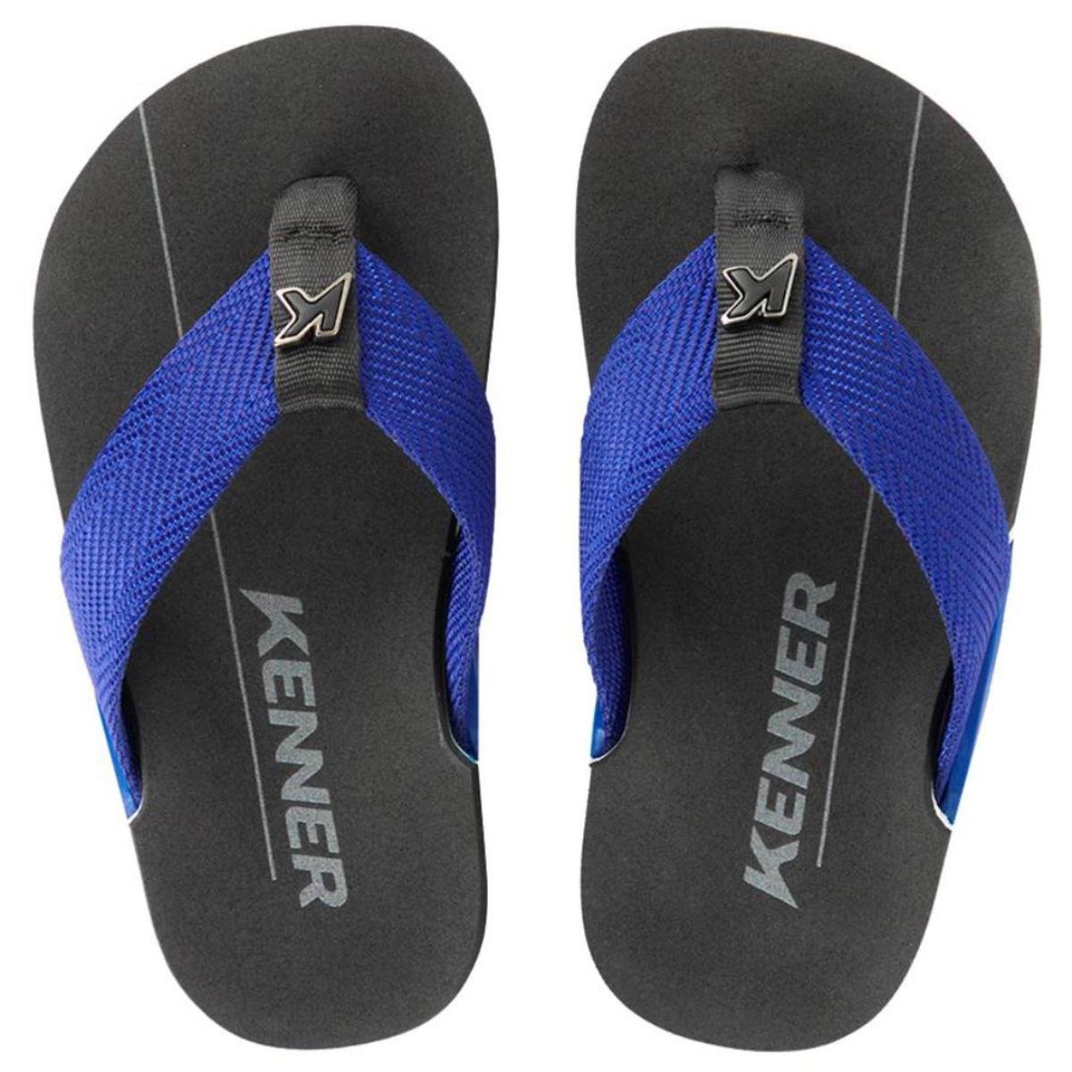 Chinelo Infantil Kenner NK6 Pro - Preto e Azul Preto/Azul 2