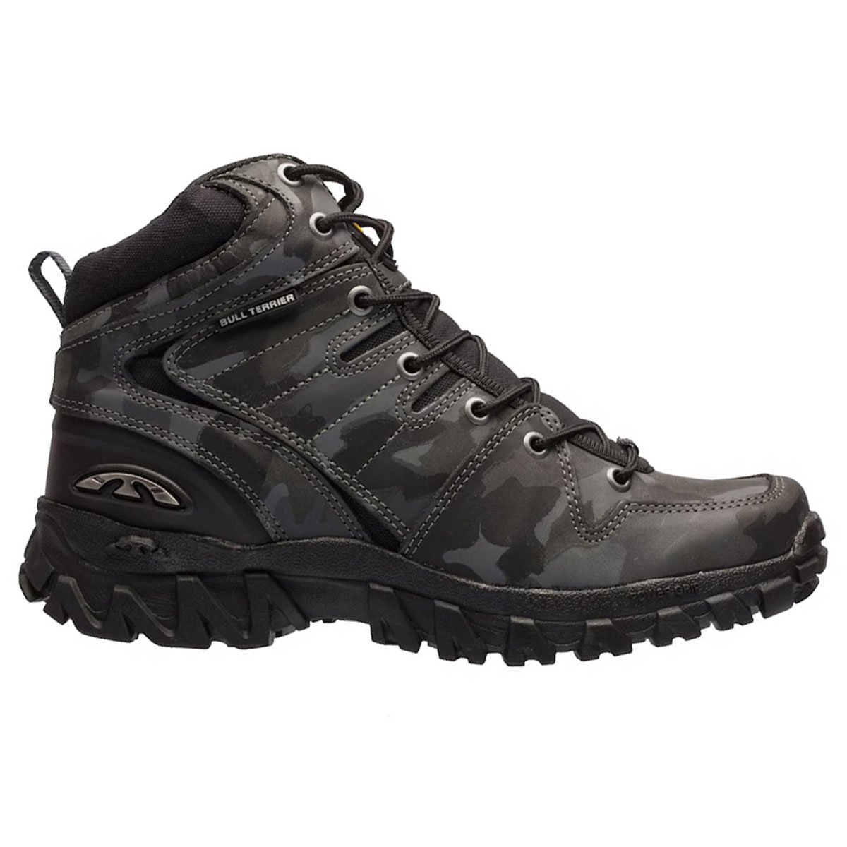 Bota Couro Bull Terrier Swat Camuflada Masculina - Chumbo