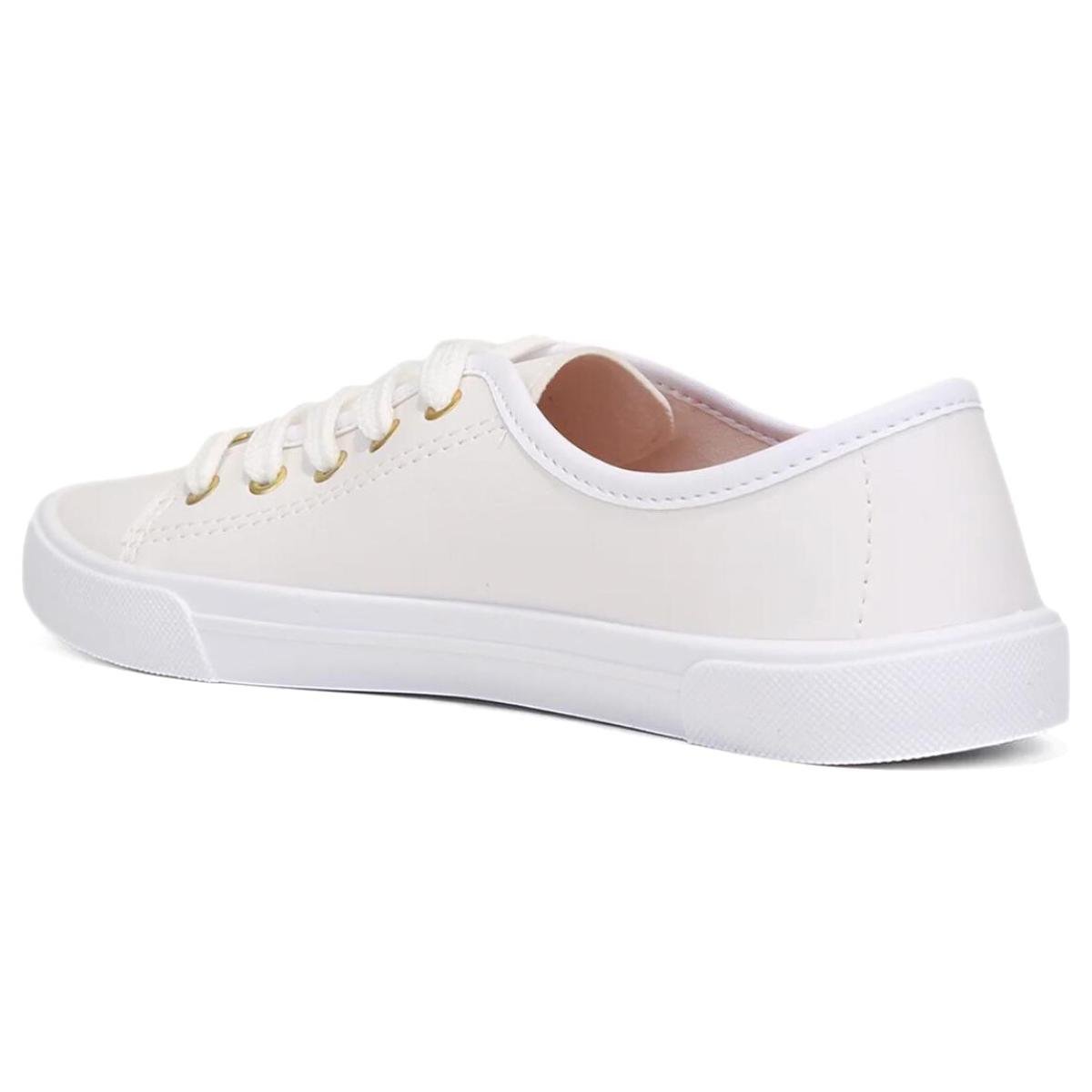 Tênis Moleca Básico Feminino - Branco Branco 4