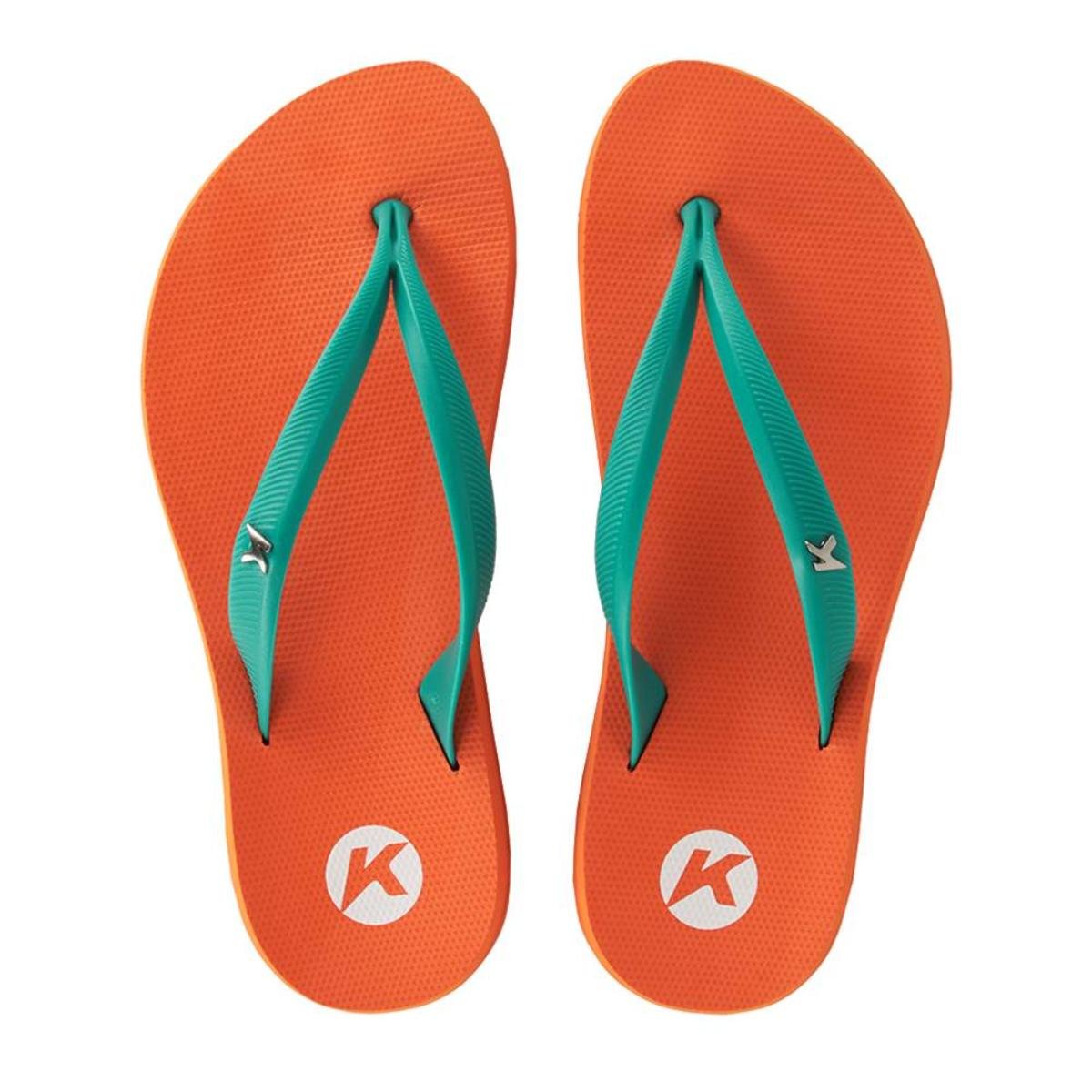 Chinelo Kenner Ibiza Pro Feminino - Laranja e Verde Laranja/Verde 2
