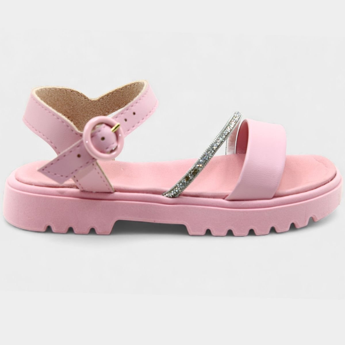 Papete Infantil Molekinha Tira Brilho Strass Menina - Rosa Claro Rosa 2