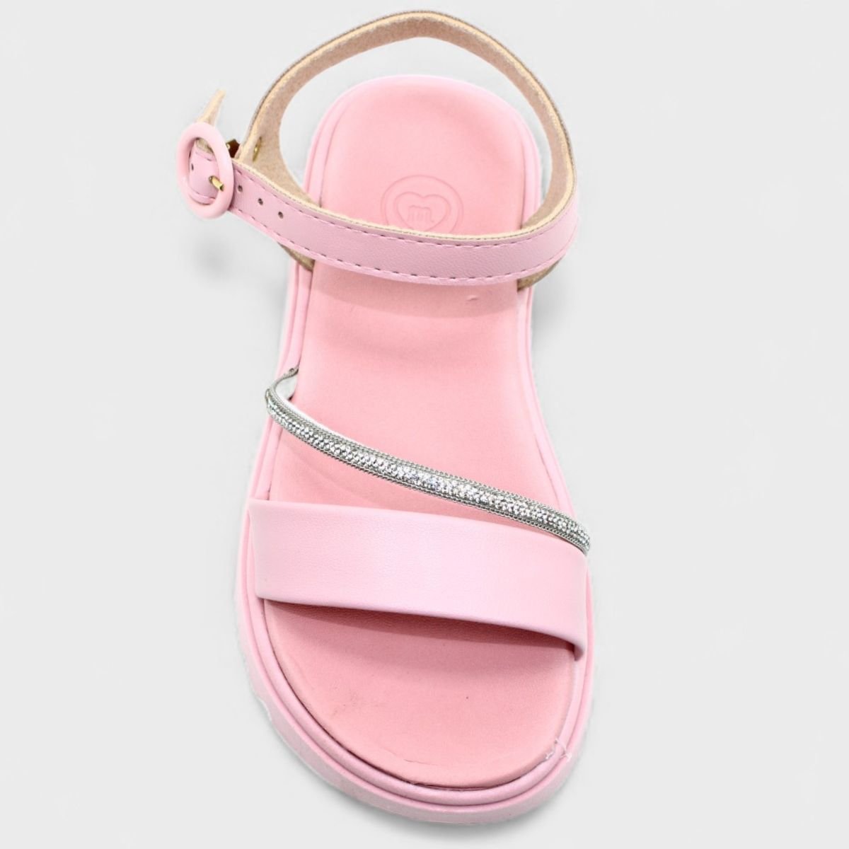 Papete Infantil Molekinha Tira Brilho Strass Menina - Rosa Claro Rosa 3