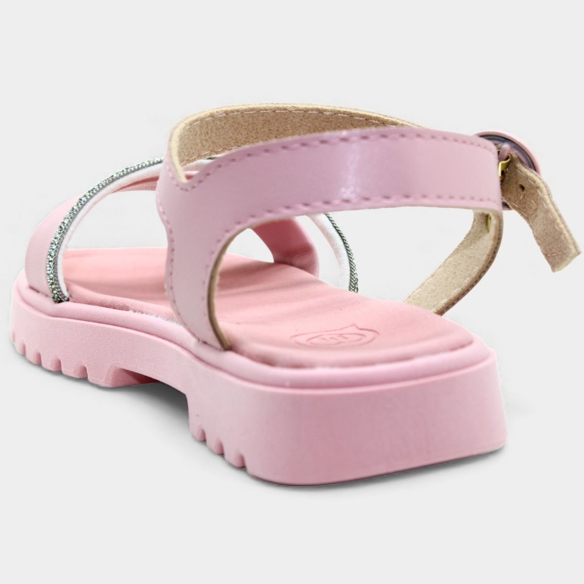Papete Infantil Molekinha Tira Brilho Strass Menina - Rosa Claro Rosa 4