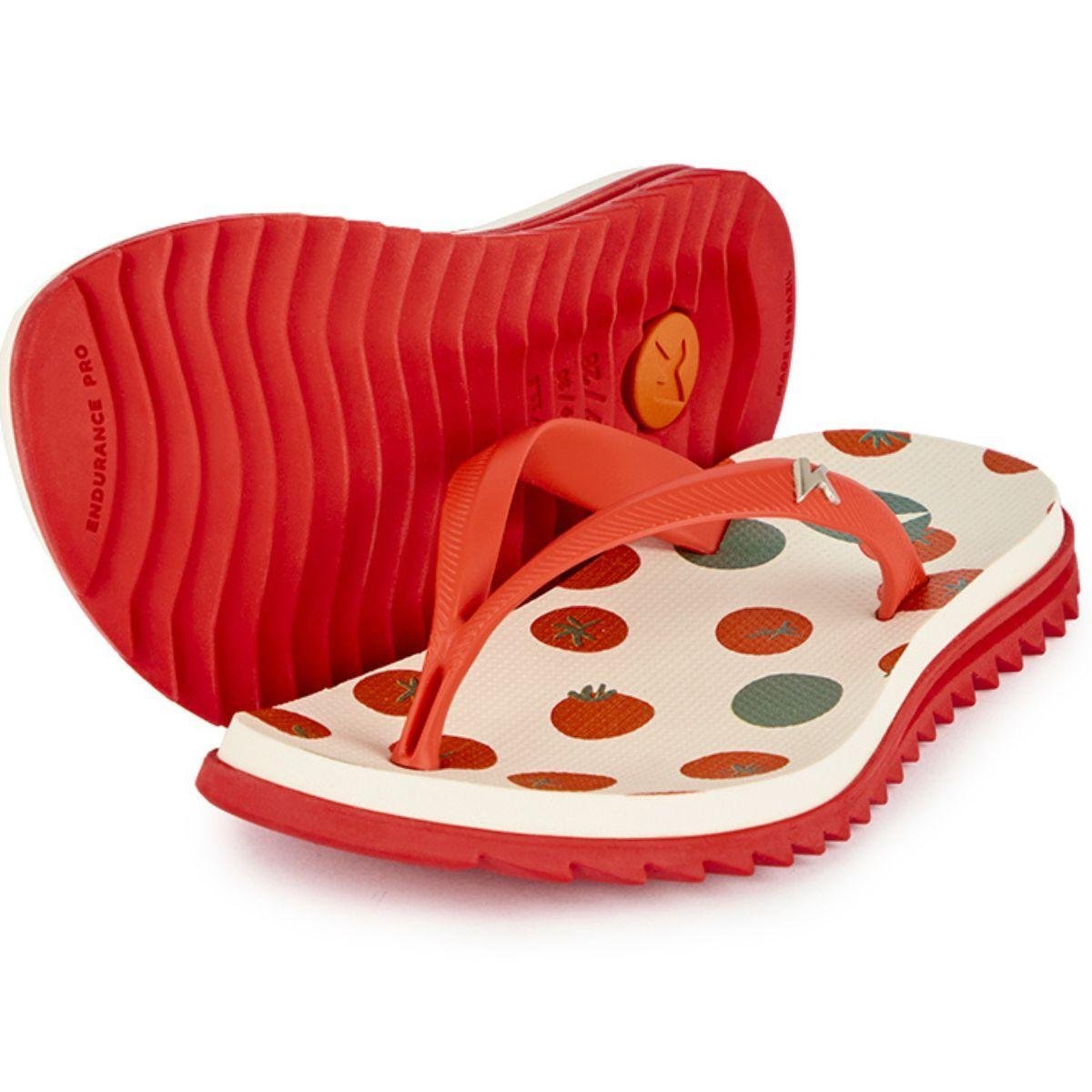 Chinelo Infantil Kenner Ibiza Tomates Kids - Branco e Vermelho Branco/Vermelho 1