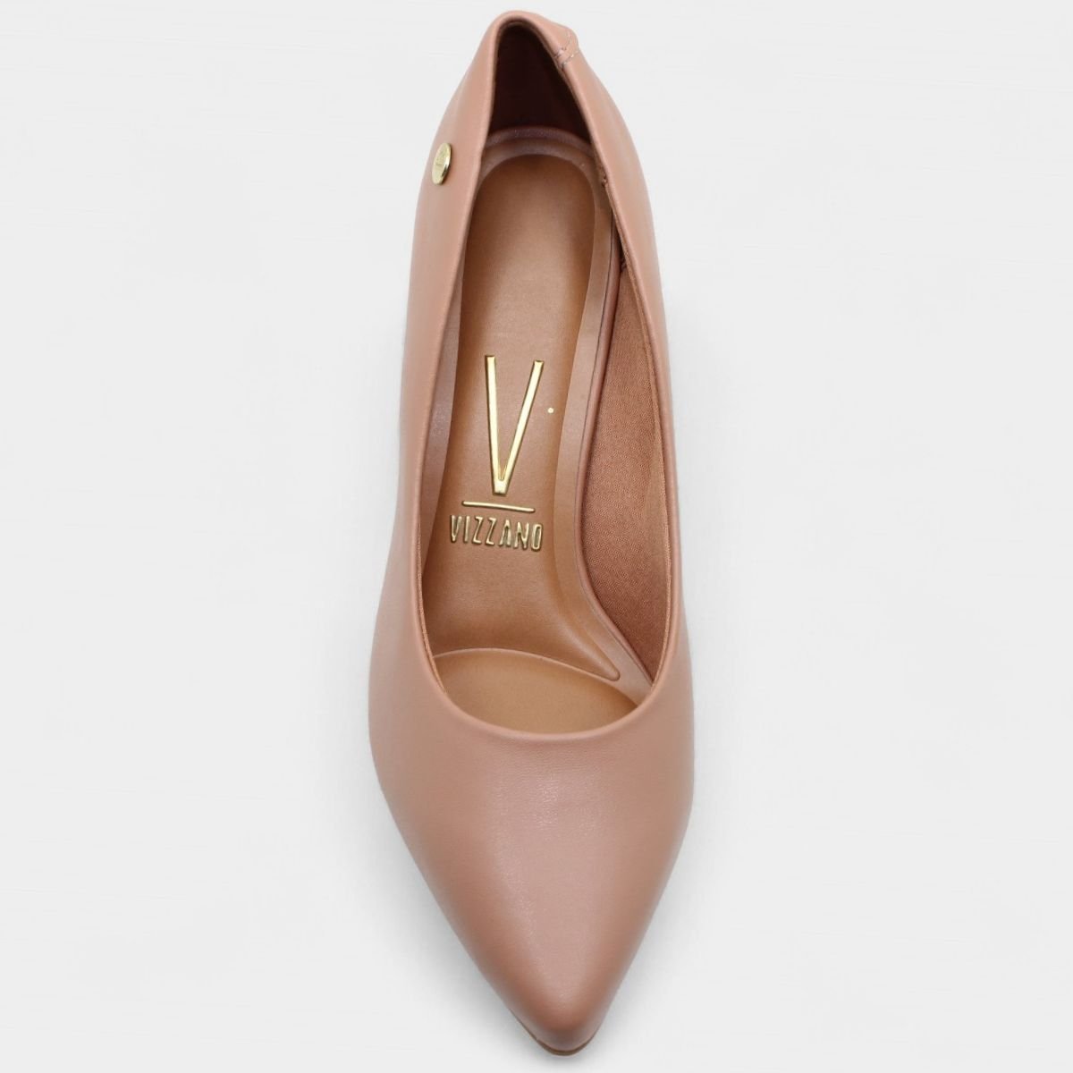 Scarpin Vizzano Salto Alto Grosso Feminina - Nude Nude 3