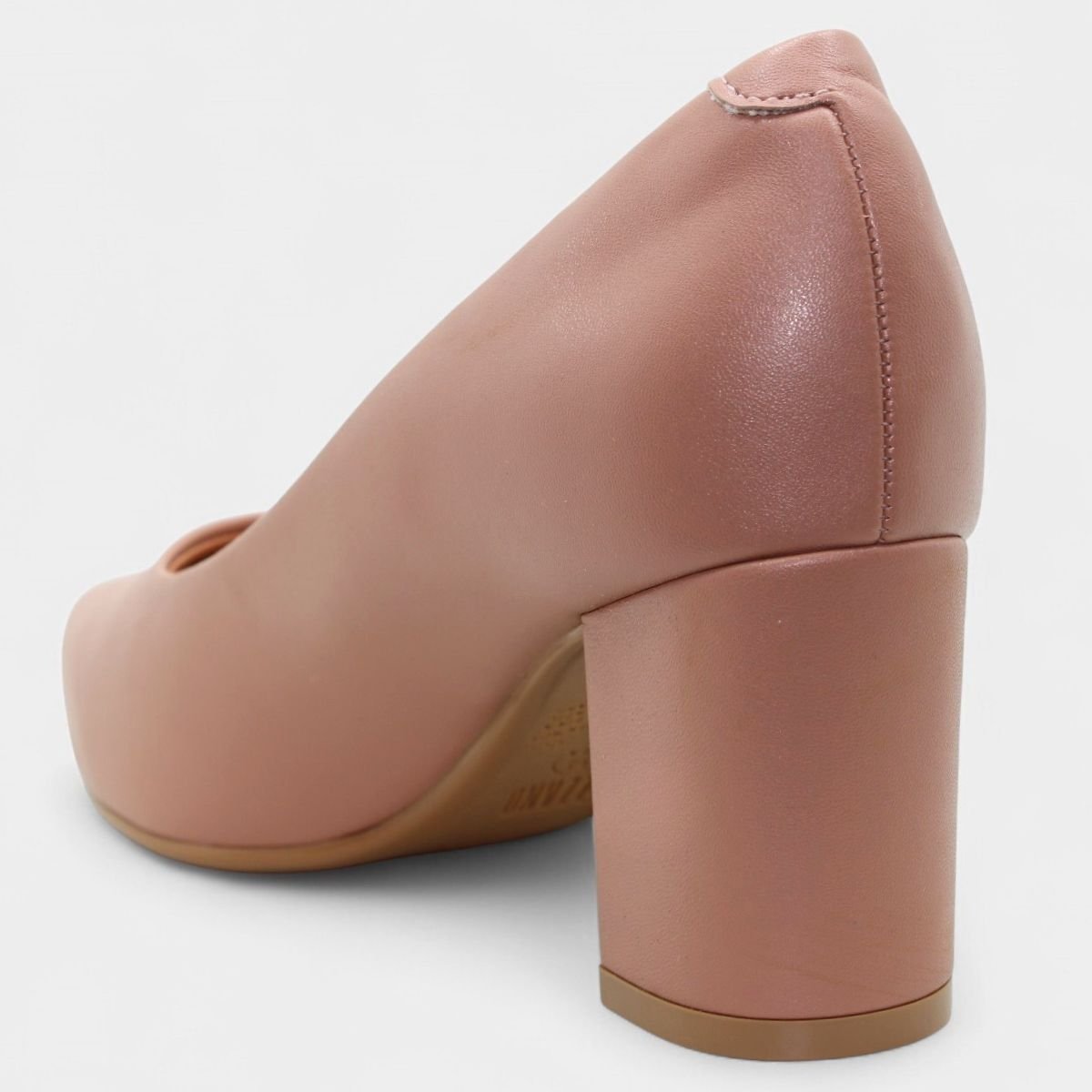 Scarpin Vizzano Salto Alto Grosso Feminina - Nude Nude 4