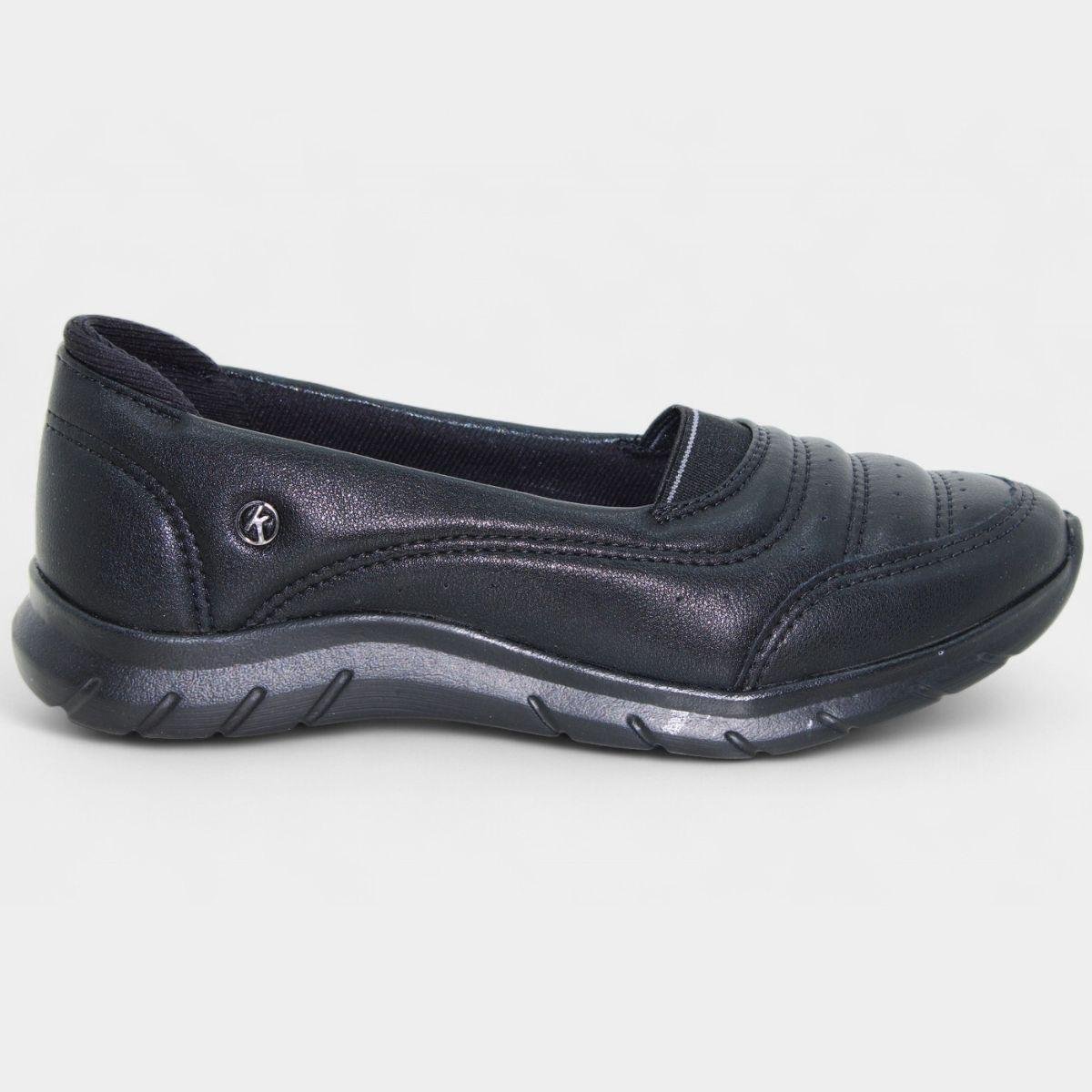 Slip On Kolosh Nobuck Plataforma Feminino - Preto Preto 2