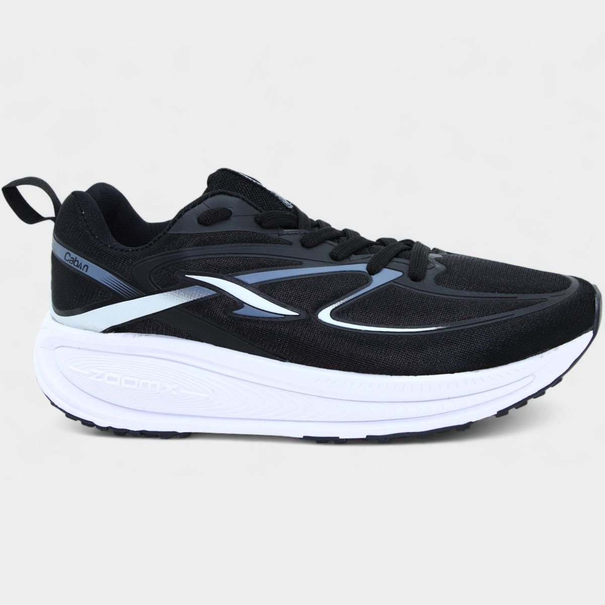 Tênis Caban Max Runner Masculino - Preto e Off White Preto 2