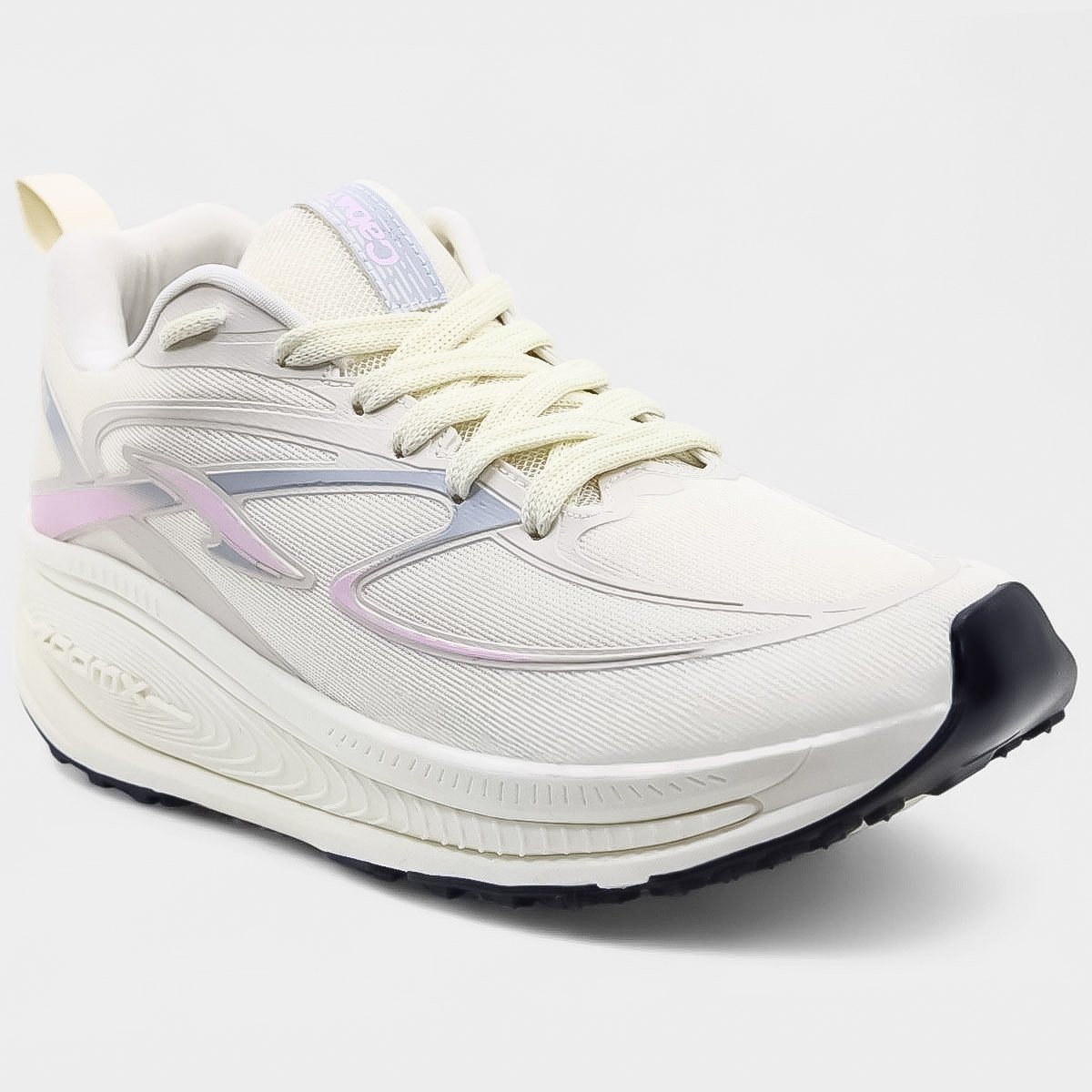 Tênis Caban Max Runner Feminino - Off White e Rosa