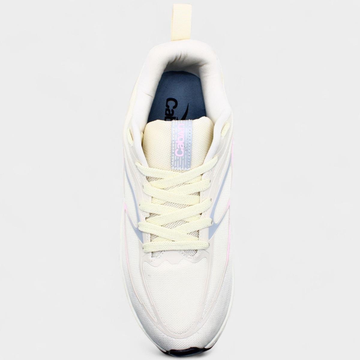Tênis Caban Max Runner Feminino - Off White e Rosa Branco 3