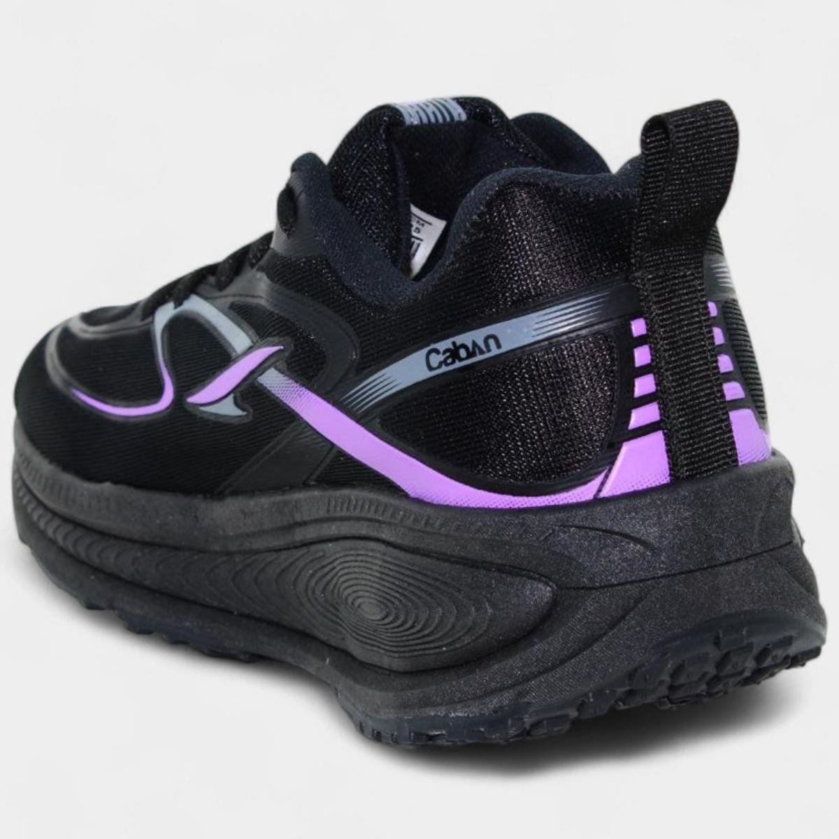 Tênis Caban Max Runner Feminino - Preto e Roxo Preto /Roxo 3