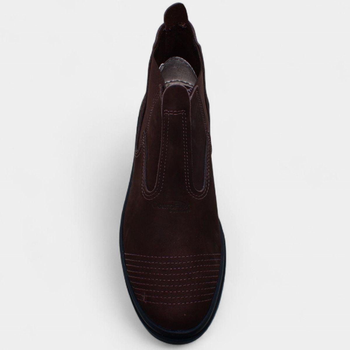 Botina Couro Flex Vaquejada 162 Masculina - Marrom Marrom 3