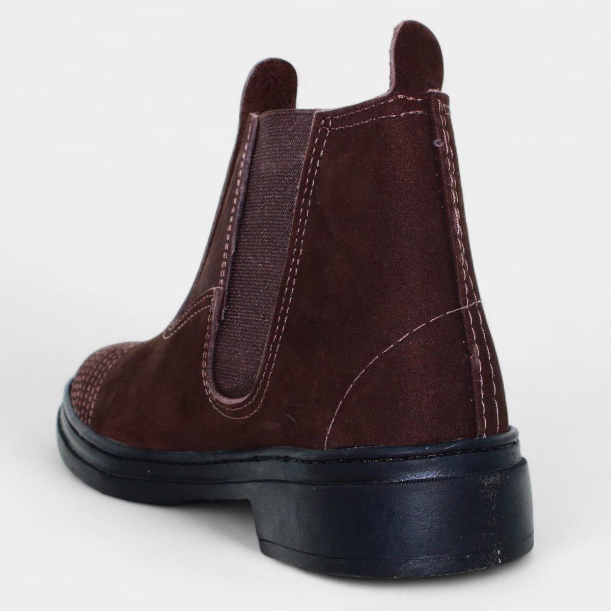 Botina Couro Flex Vaquejada 162 Masculina - Marrom Marrom 4