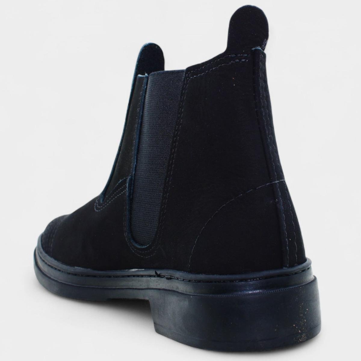 Botina Couro Flex Vaquejada 162 Masculina - Preto Preto 4