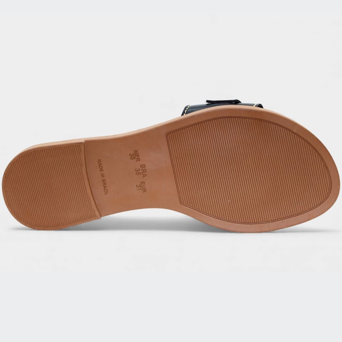 Rasteira Cia do Porto Nó Strass Feminina - Preto Preto 5