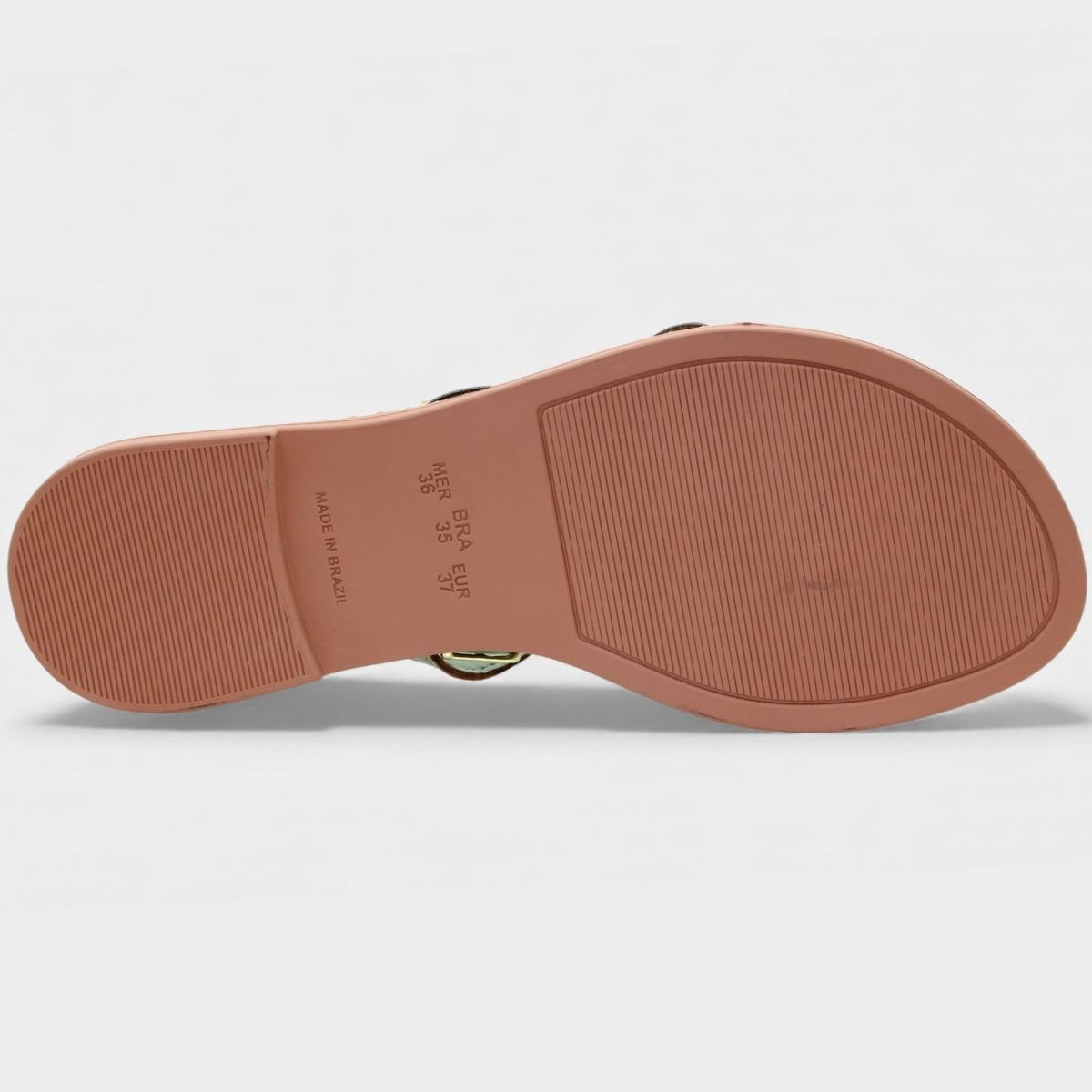 Rasteira Cia do Porto Amarração Detalhes Feminina - Verde Claro Verde Claro 5