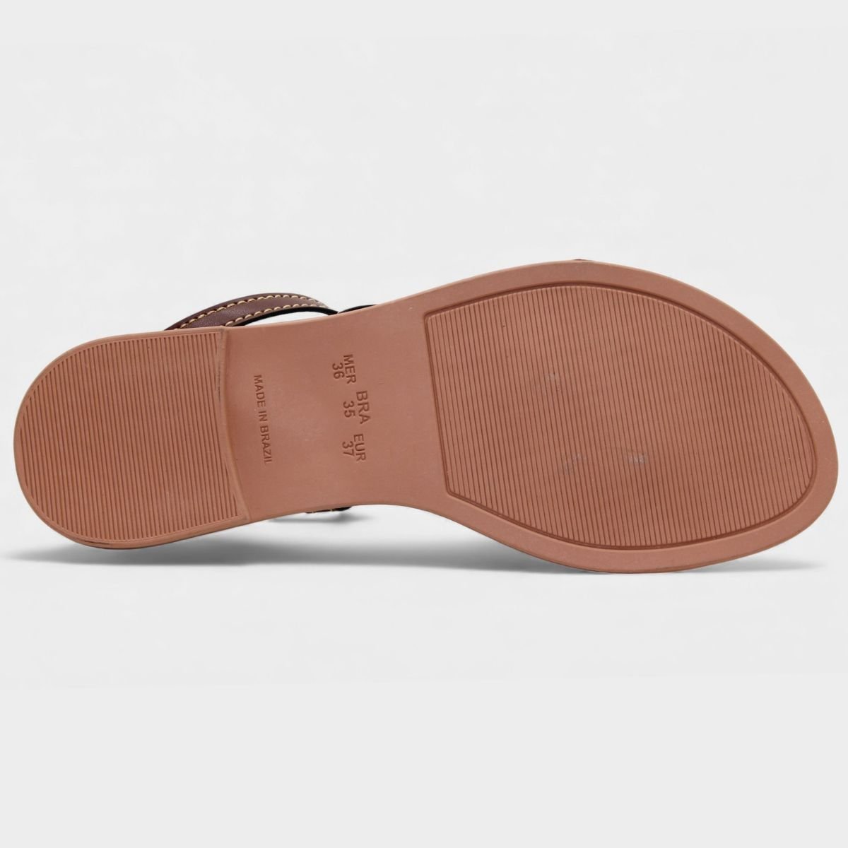 Rasteira Cia do Porto Amarração Detalhes Feminina - Marrom Escuro Marrom Escuro 5