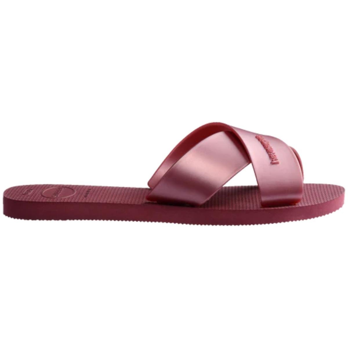 Rasteira Havaianas Aqua Metálica Feminina - Bordô Bordô 3