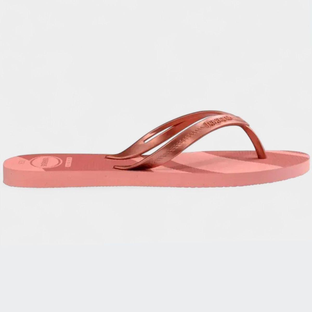 Chinelo Havaianas Elegance Print Feminino - Rosa Rosa 3