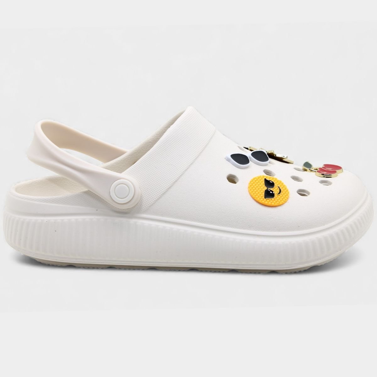 Babuche Moleca Bottons Feminino - Off White Off White 2