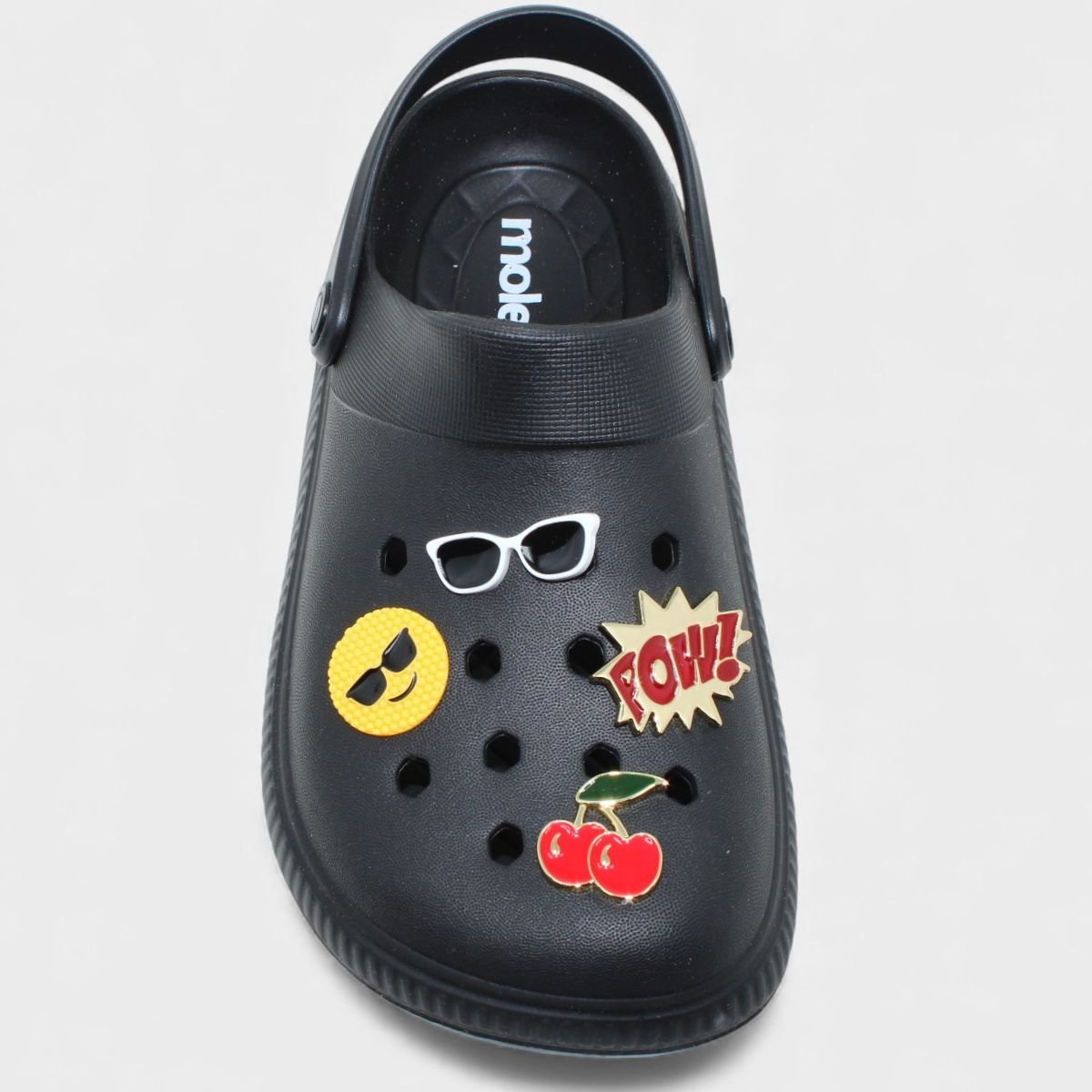 Babuche Moleca Bottons Feminino - Preto Preto 3