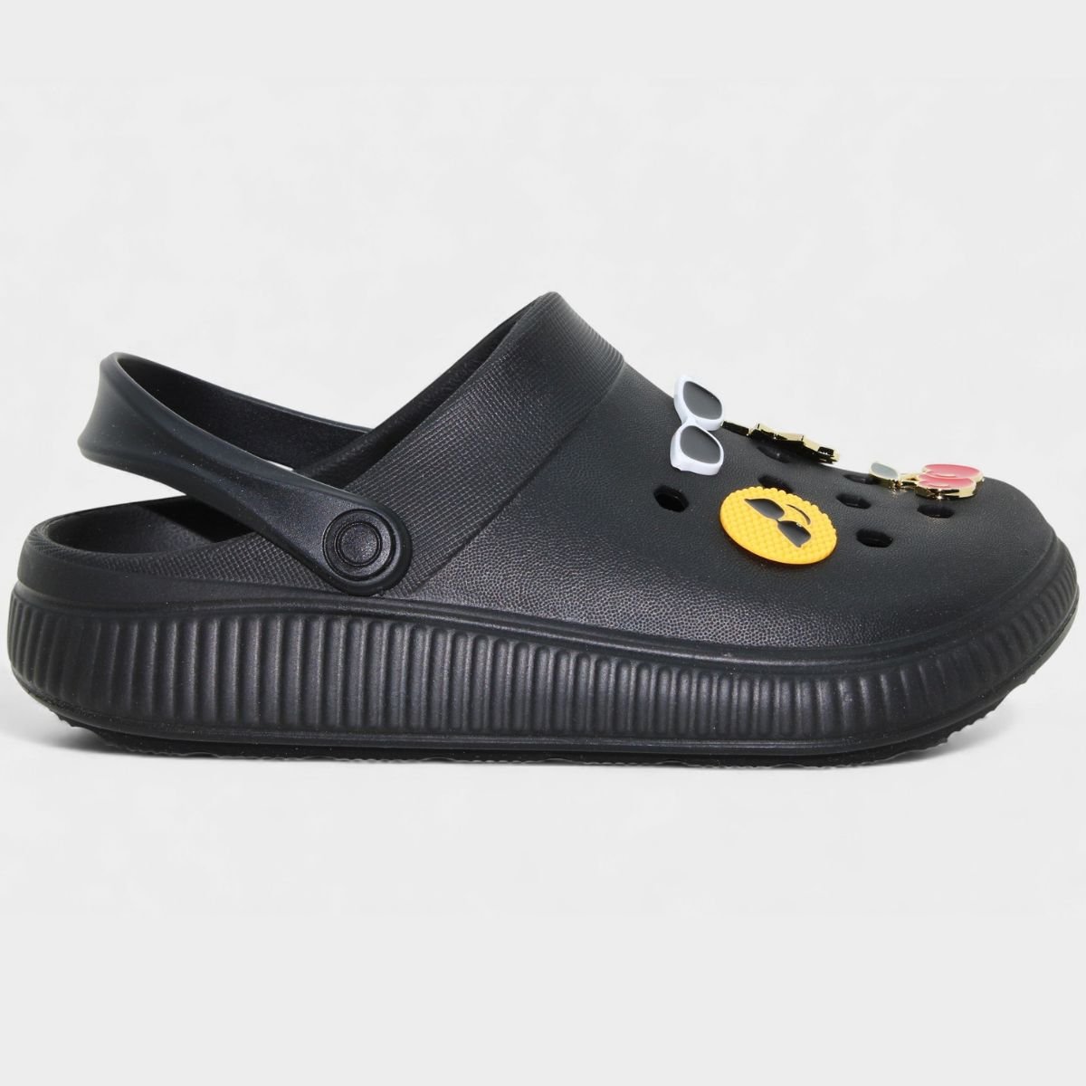 Babuche Moleca Bottons Feminino - Preto Preto 2