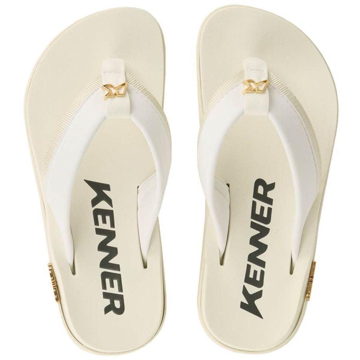Chinelo Kenner Kivah Colors Masculino - Branco Branco 2